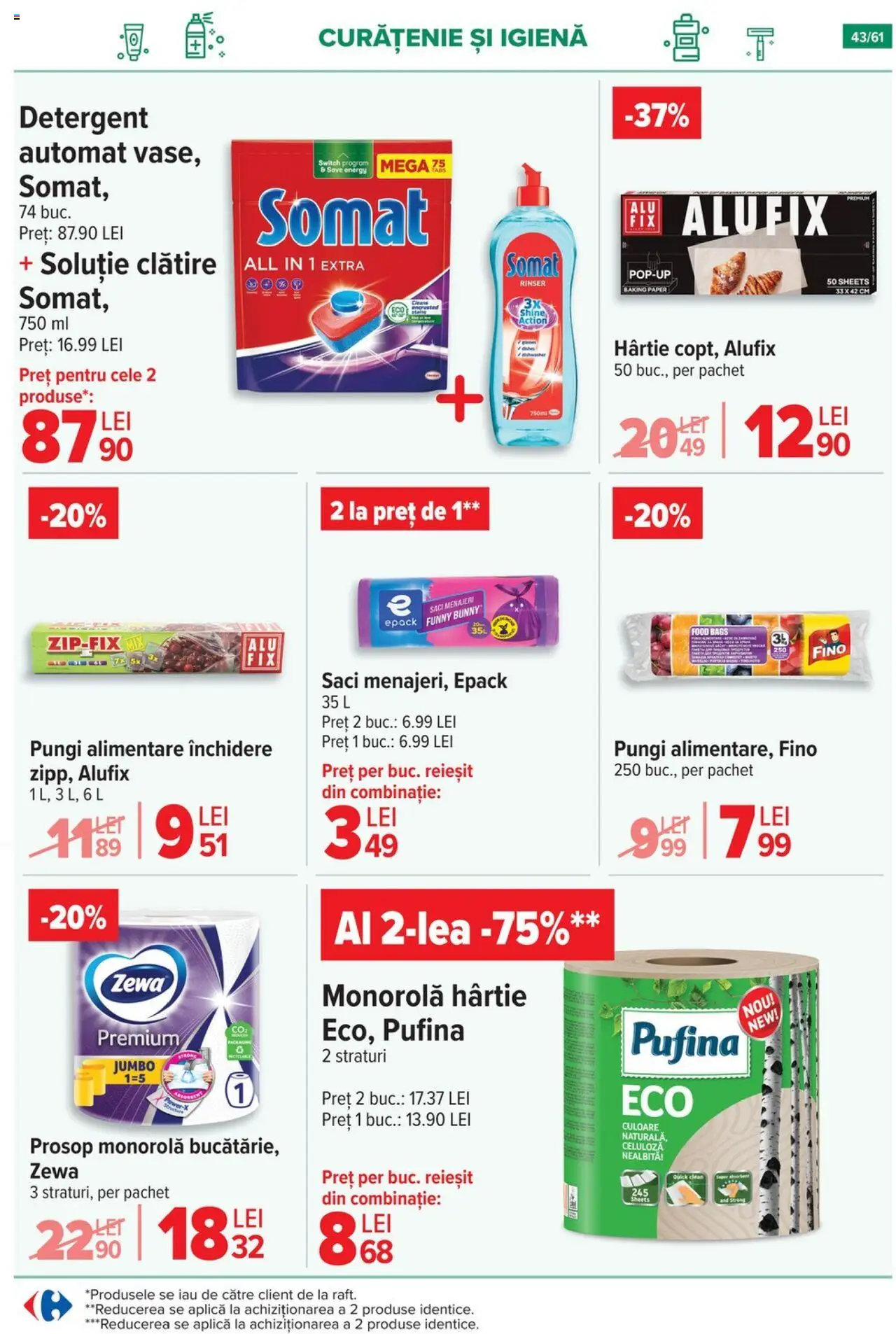 Catalog Carrefour 20 August - 1 Septembrie 2025 | Pagina 44 | Produse: Pomelo, Prosop monorolă, Saci menajeri, Detergent