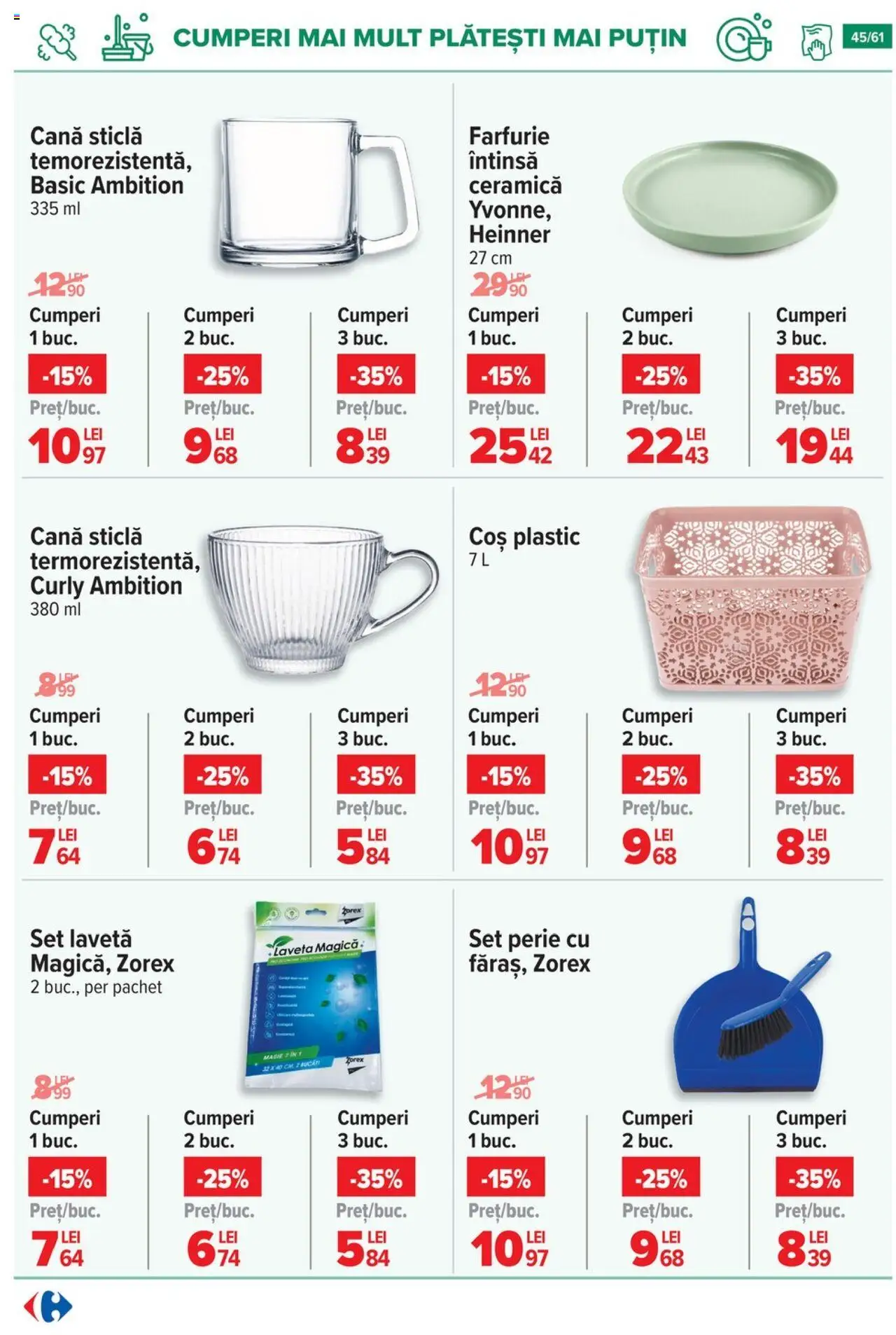 Catalog Carrefour 20 August - 1 Septembrie 2025 | Pagina 46 | Produse: Coș, Perie, Farfurie