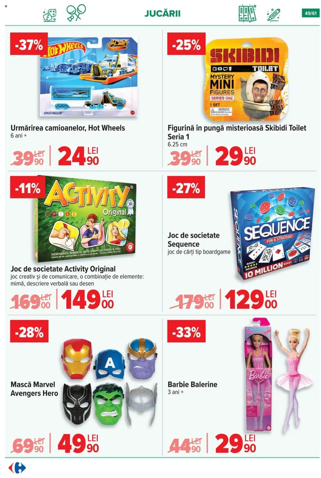 Catalog Carrefour 20 August - 1 Septembrie 2025 | Pagina 50 | Produse: Pungă, Joc, Cărți