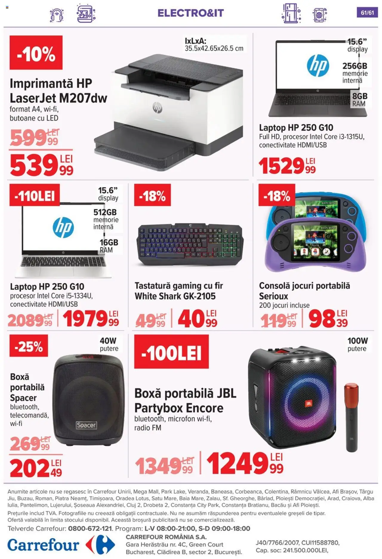 Catalog Carrefour 20 August - 1 Septembrie 2025 | Pagina 62 | Produse: Laptop, Tastatură, Radio, Microfon