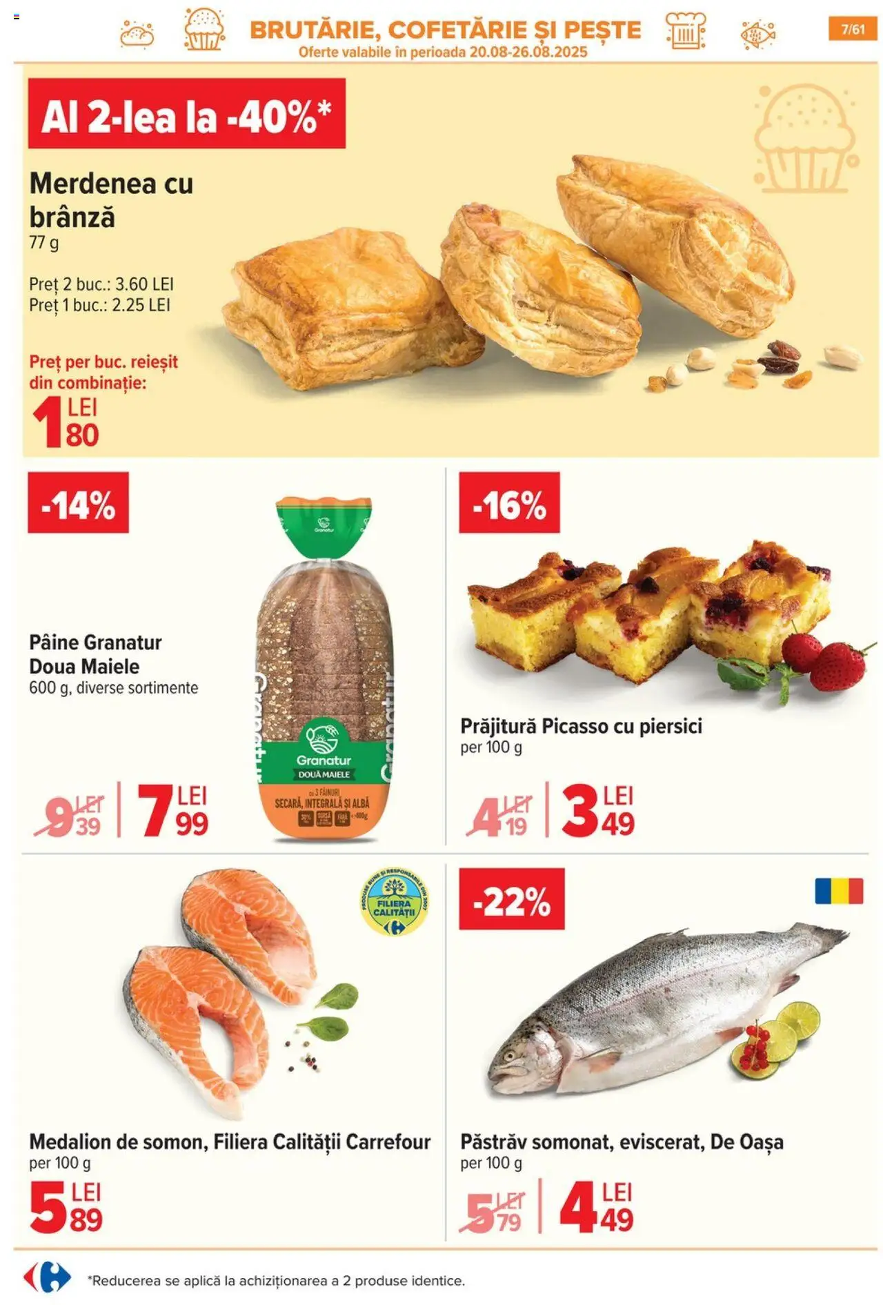 Catalog Carrefour 20 August - 1 Septembrie 2025 | Pagina 8 | Produse: Prăjitură, Brânză, Pâine, Pește