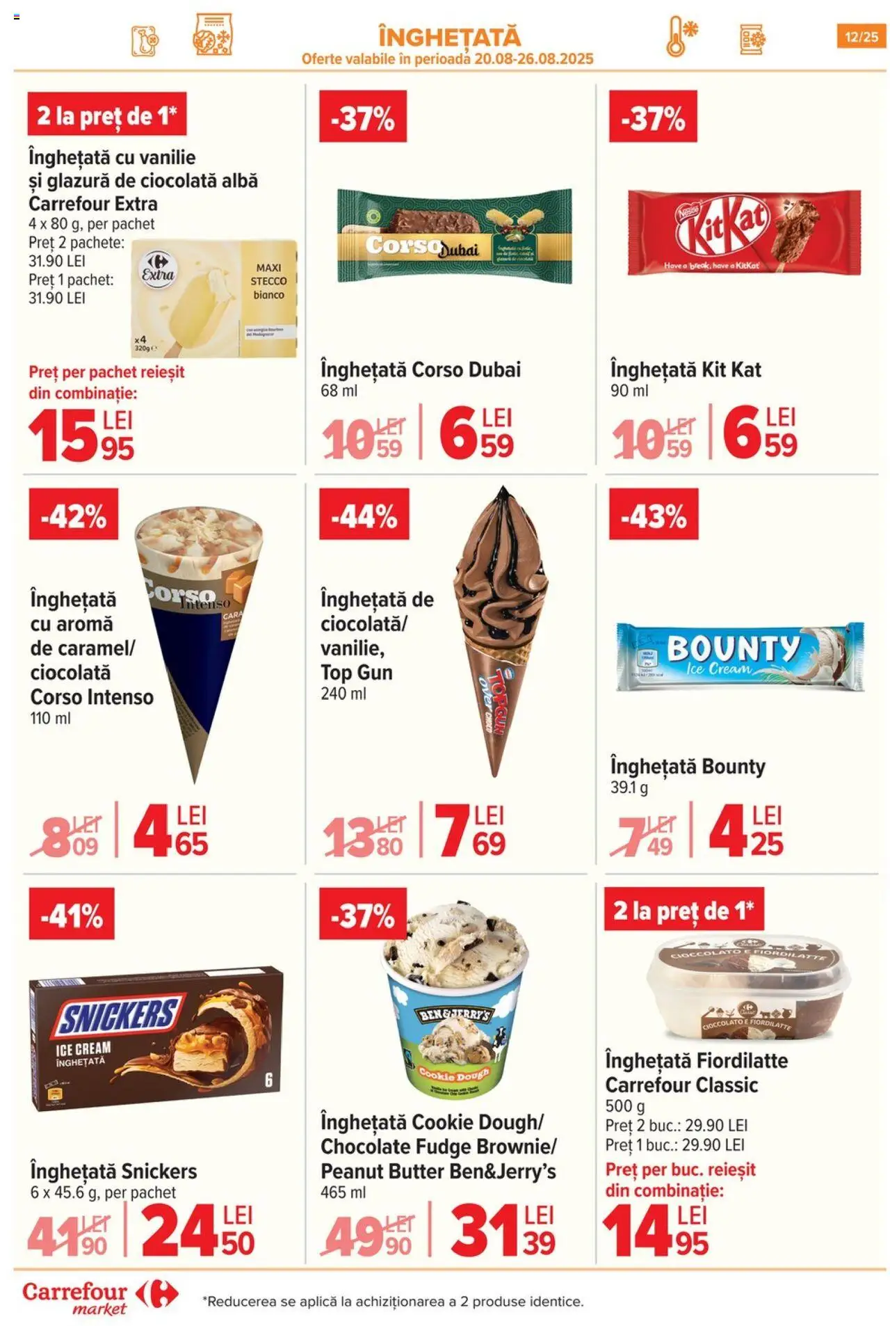 Catalog Carrefour 20 August - 1 Septembrie 2025 | Pagina 12 | Produse: Top, Ciocolată, Înghețată