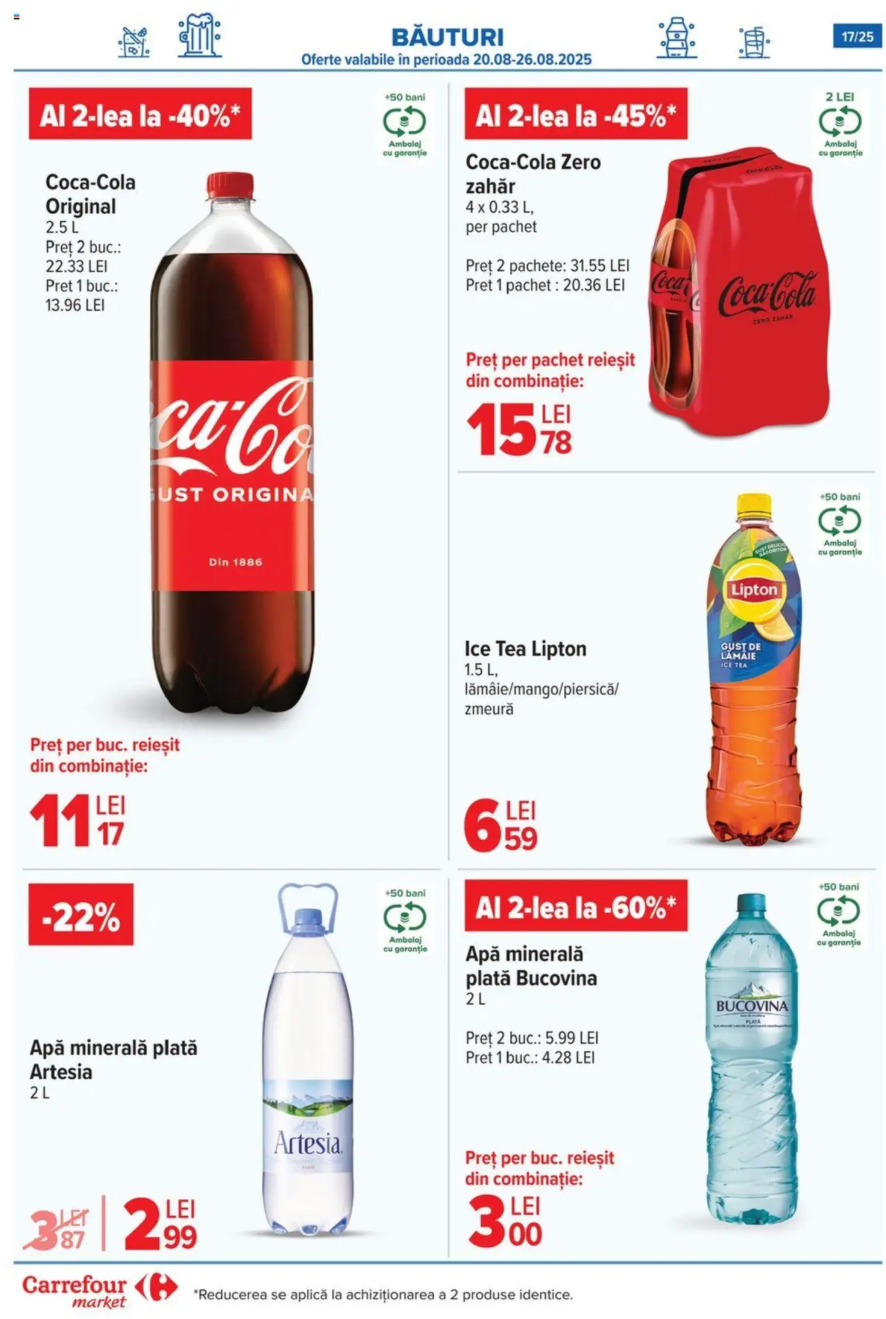 Catalog Carrefour 20 August - 1 Septembrie 2025 | Pagina 17 | Produse: Zmeură, Yazı tahtası kalemi, Ice tea, Lămâie