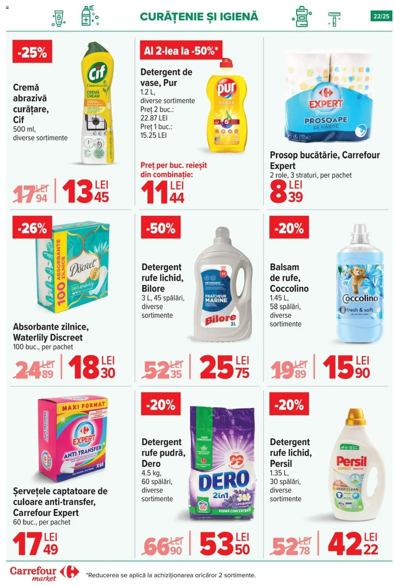 Catalog Carrefour 20 August - 1 Septembrie 2025 | Pagina 22 | Produse: Pomelo, Pudră, Detergent, Absorbante