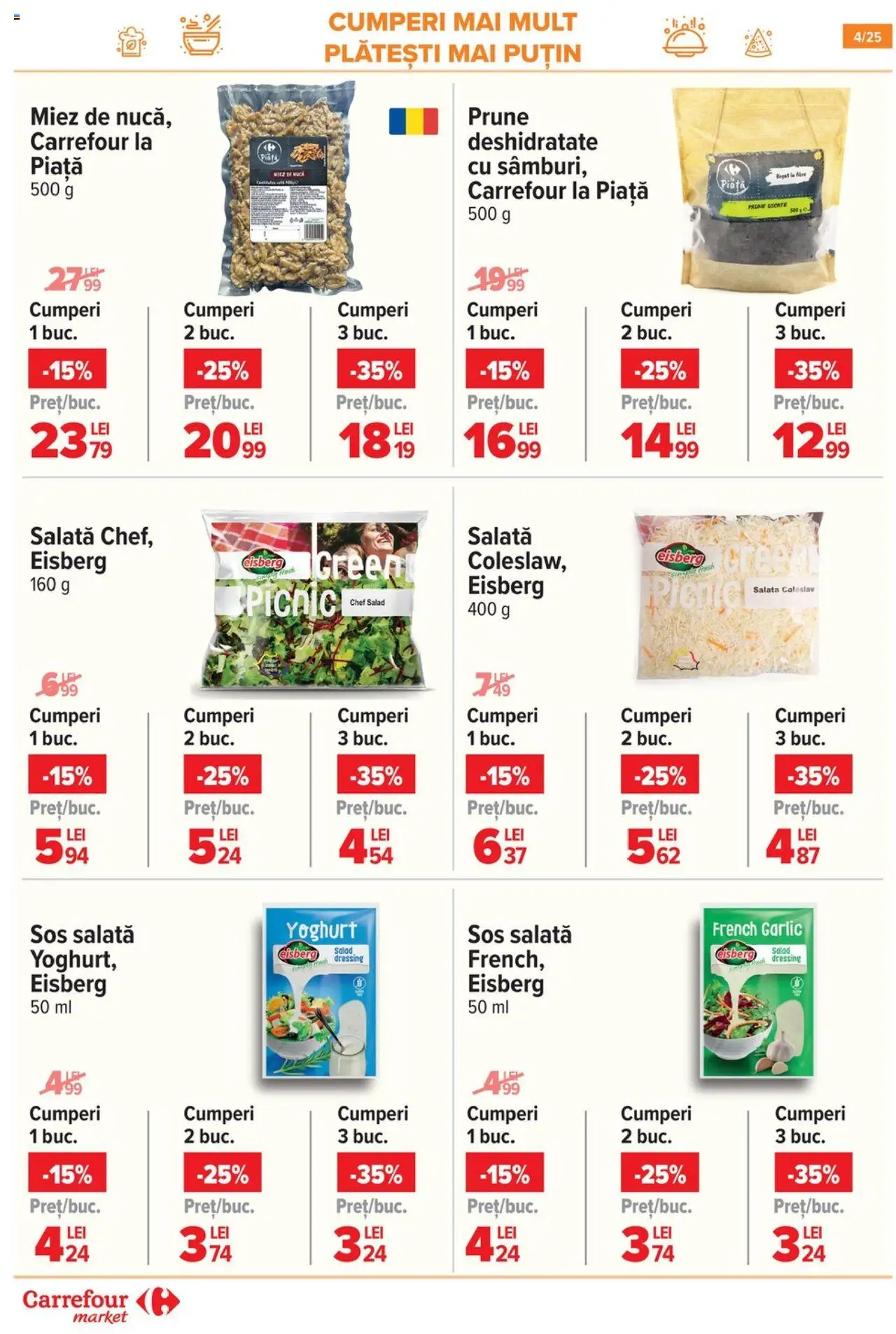 Catalog Carrefour 20 August - 1 Septembrie 2025 | Pagina 4 | Produse: Prune, Salată, Sos