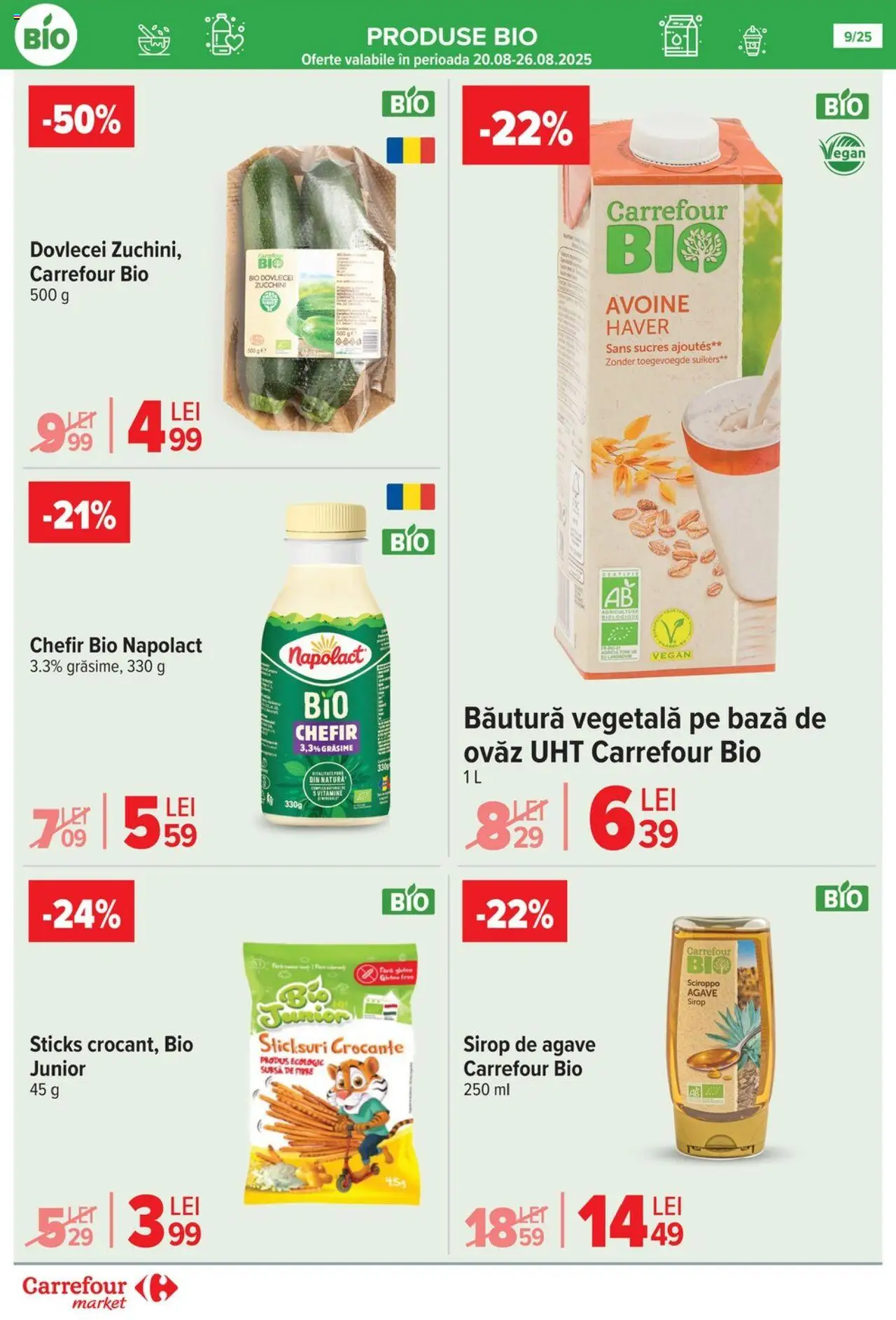 Catalog Carrefour 20 August - 1 Septembrie 2025 | Pagina 9 | Produse: Şerit ödül, Sticksuri, Sirop de agave, Sirop