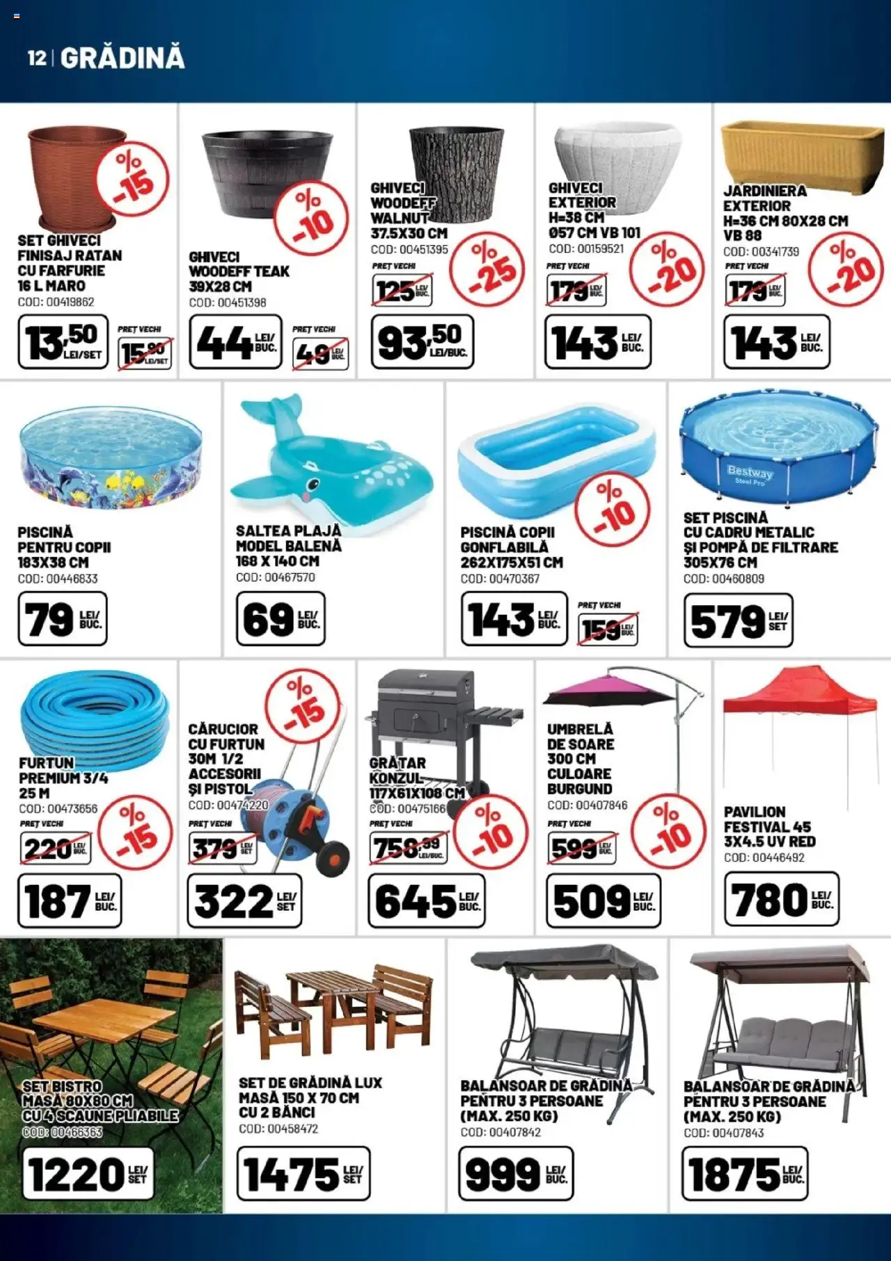Catalog Ambient 20 August - 24 Septembrie 2025 | Pagina 12 | Produse: Umbrelă, Saltea, Piscină, Pavilion