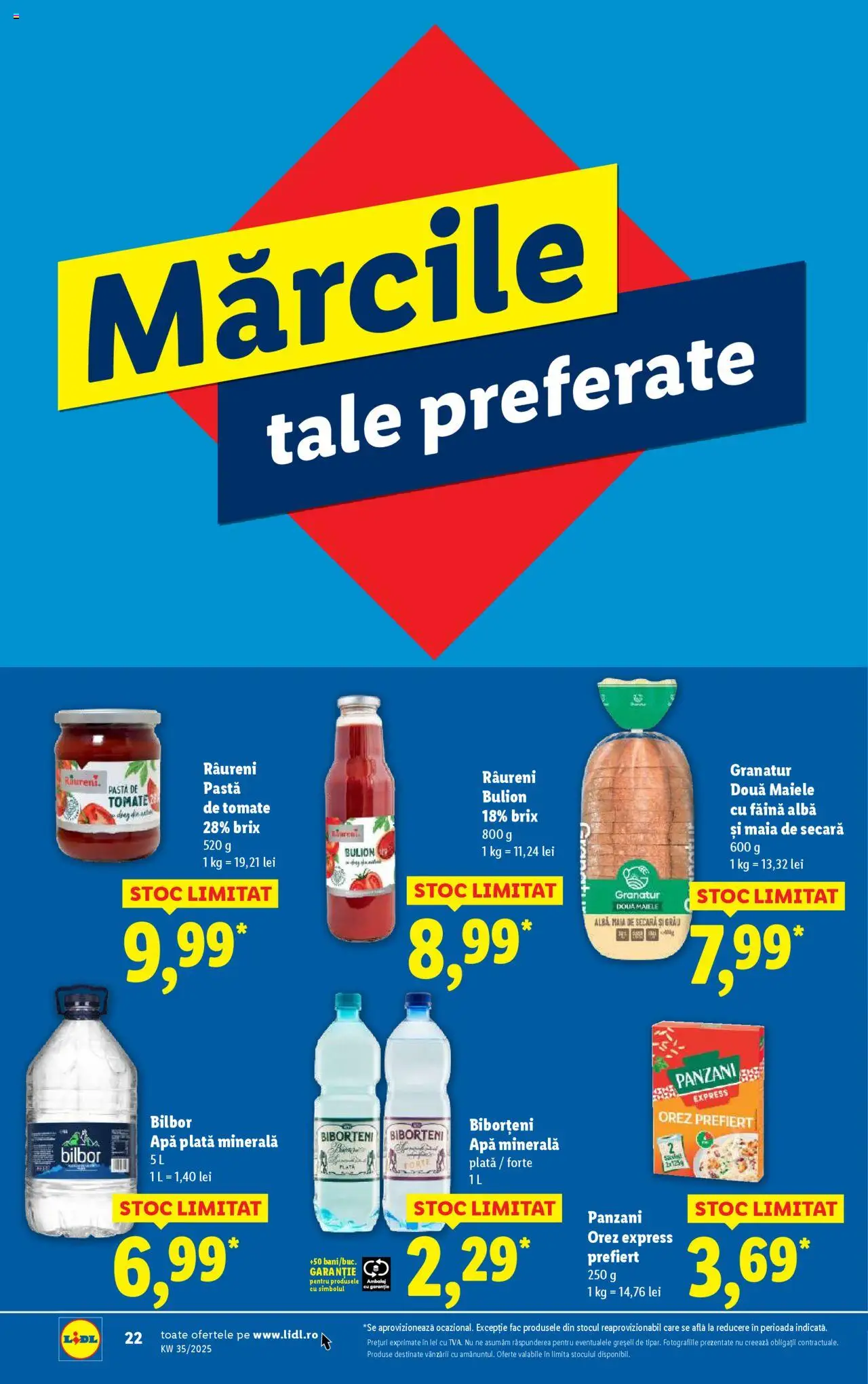 Catalog LIDL 25 - 30 August 2025 | Pagina 22 | Produse: Yazı tahtası kalemi, Pastă de tomate, Făină, Orez