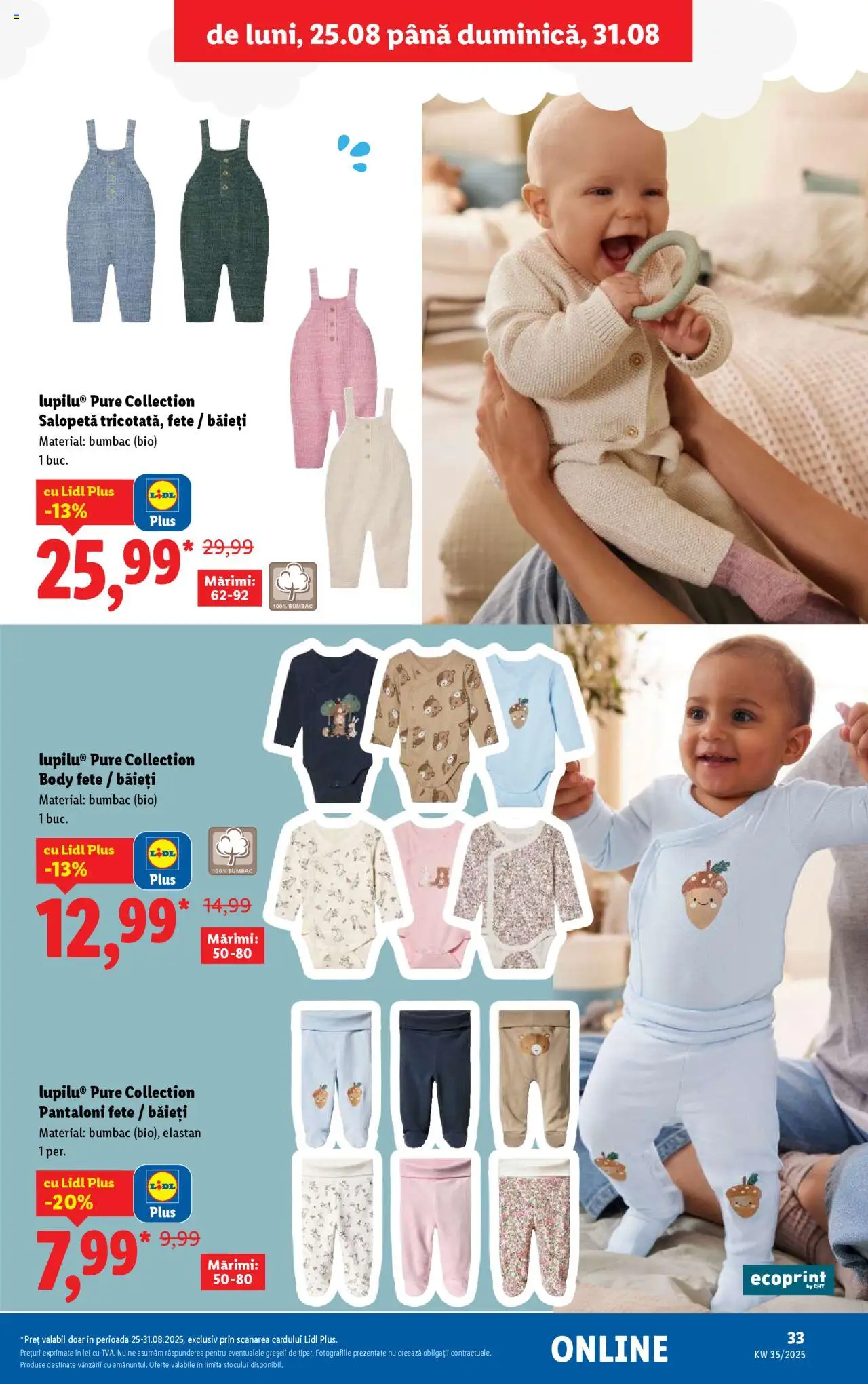 Catalog LIDL 25 - 30 August 2025 | Pagina 33 | Produse: Şerit ödül, Body, Pantaloni, Salopetă