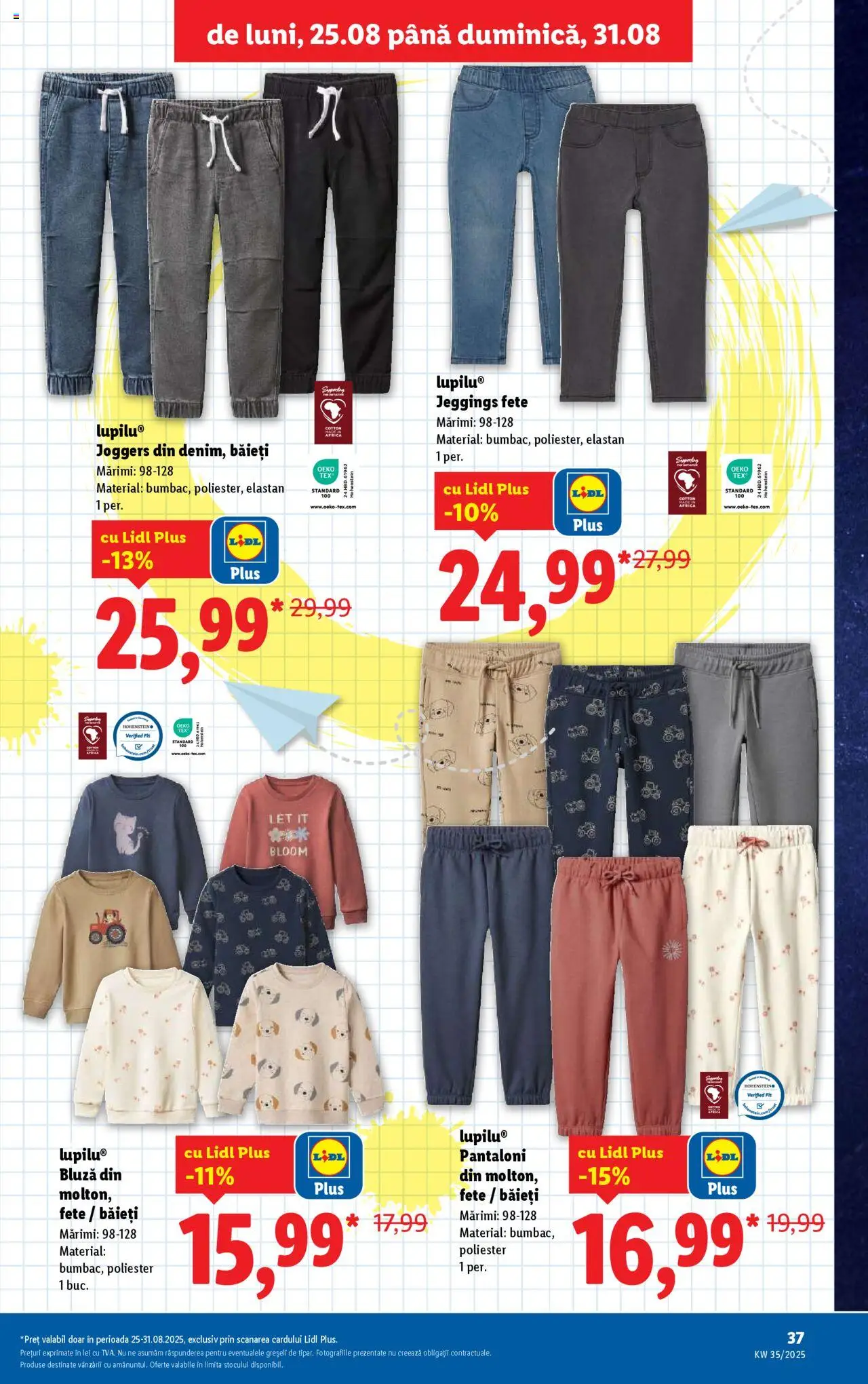 Catalog LIDL 25 - 30 August 2025 | Pagina 37 | Produse: Bluză, Pantaloni
