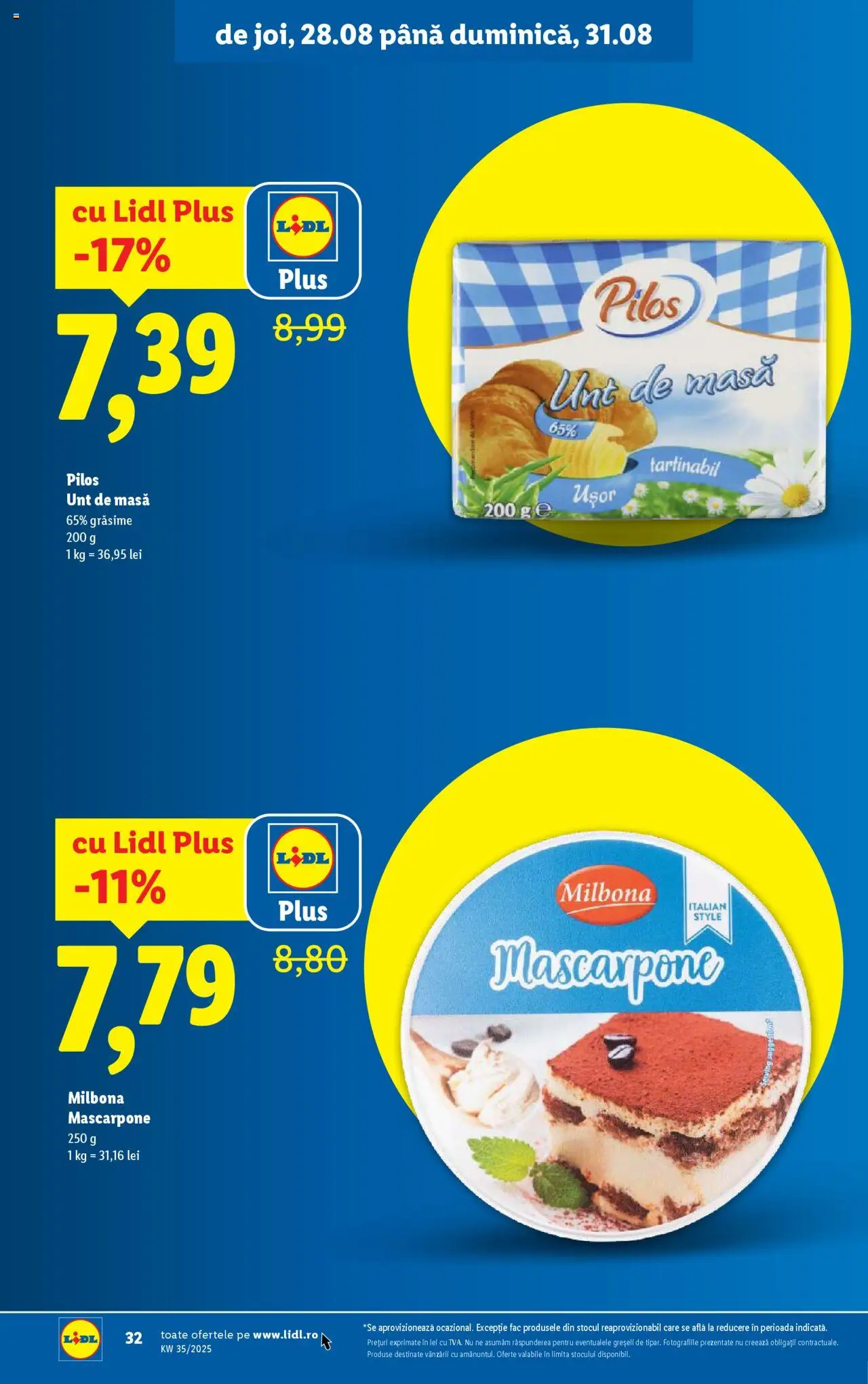 Catalog LIDL 25 - 30 August 2025 | Pagina 46 | Produse: Toplar, Masă, Unt, Mascarpone