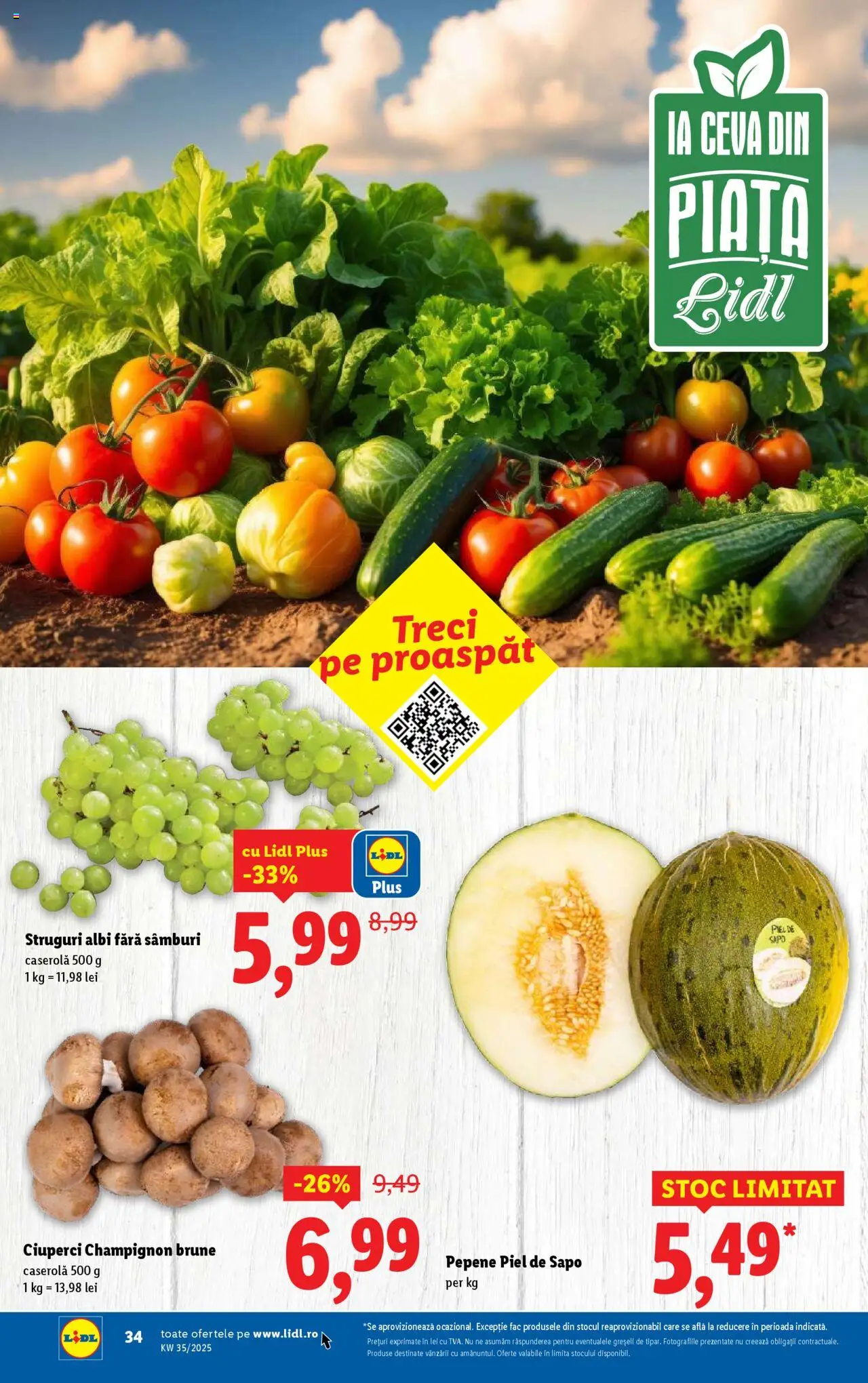 Catalog LIDL 25 - 30 August 2025 | Pagina 48 | Produse: Struguri, Ciuperci