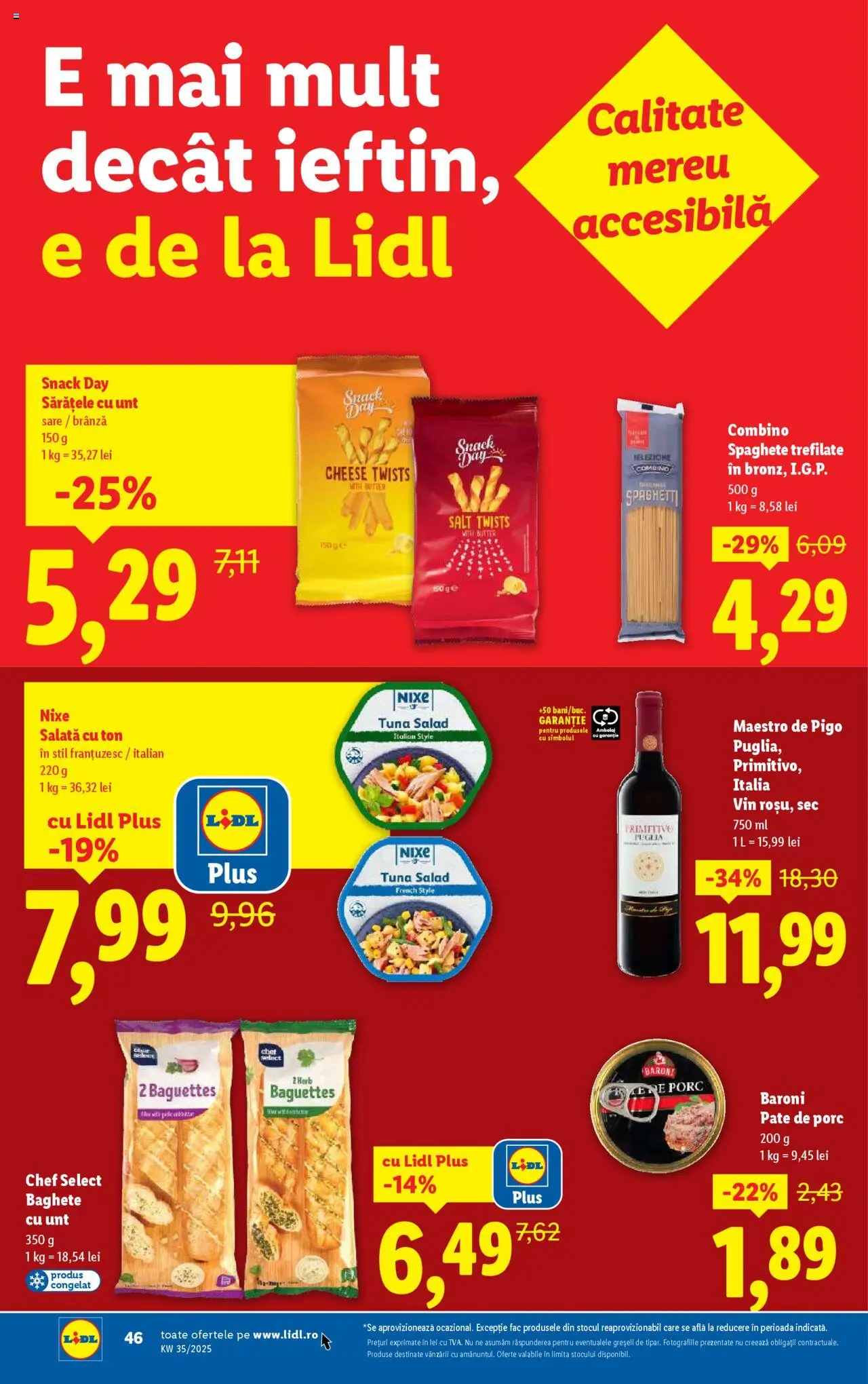 Catalog LIDL 25 - 30 August 2025 | Pagina 60 | Produse: Delgeç, Pate, Salată, Sare