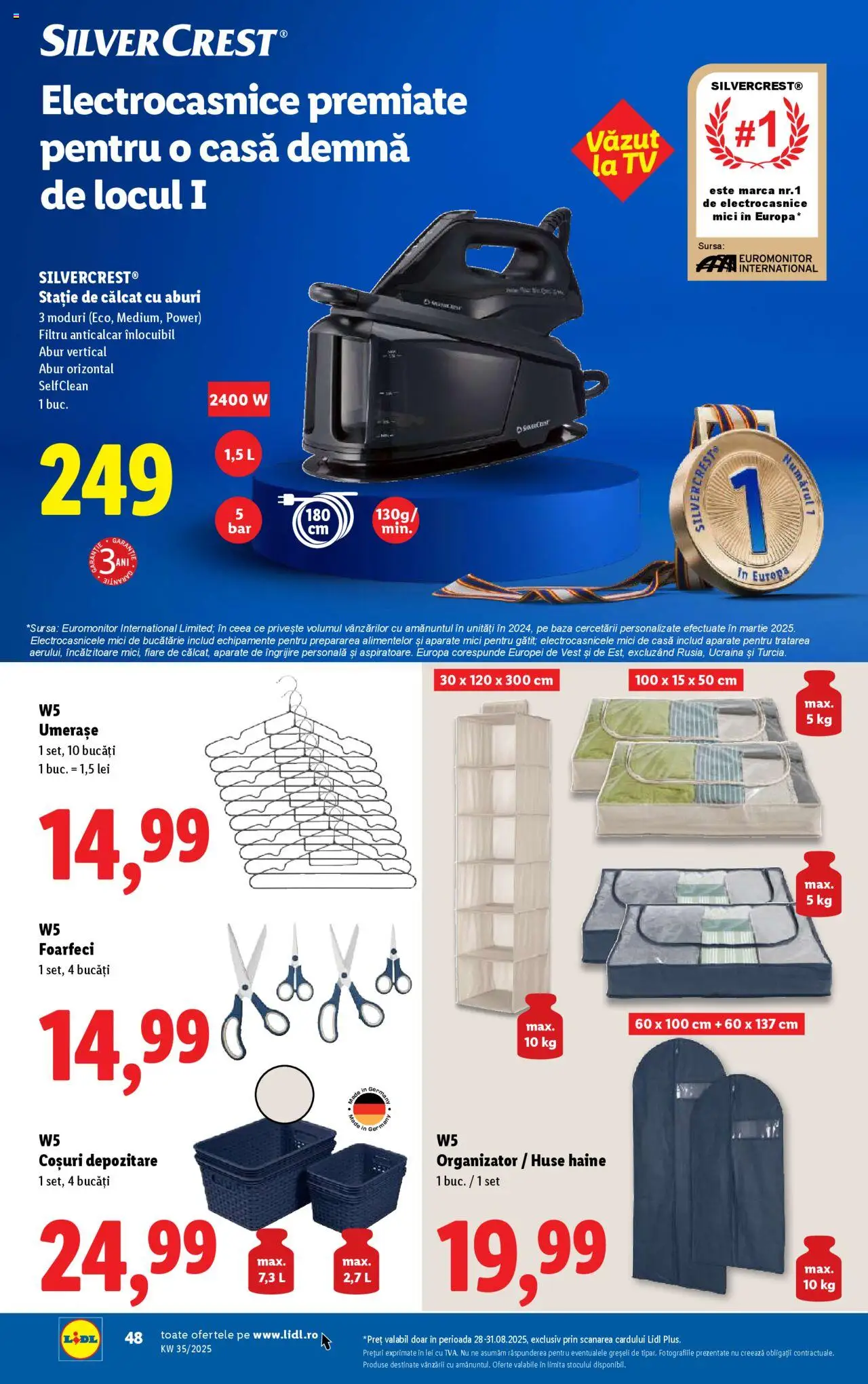 Catalog LIDL 25 - 30 August 2025 | Pagina 62 | Produse: Coșuri depozitare, Bucătărie, Mici, Haine