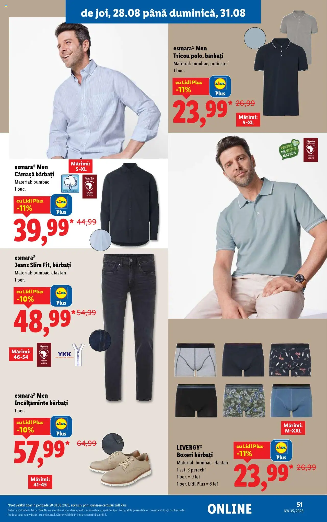 Catalog LIDL 25 - 30 August 2025 | Pagina 65 | Produse: Bornoz takımı, Tricou, Boxeri