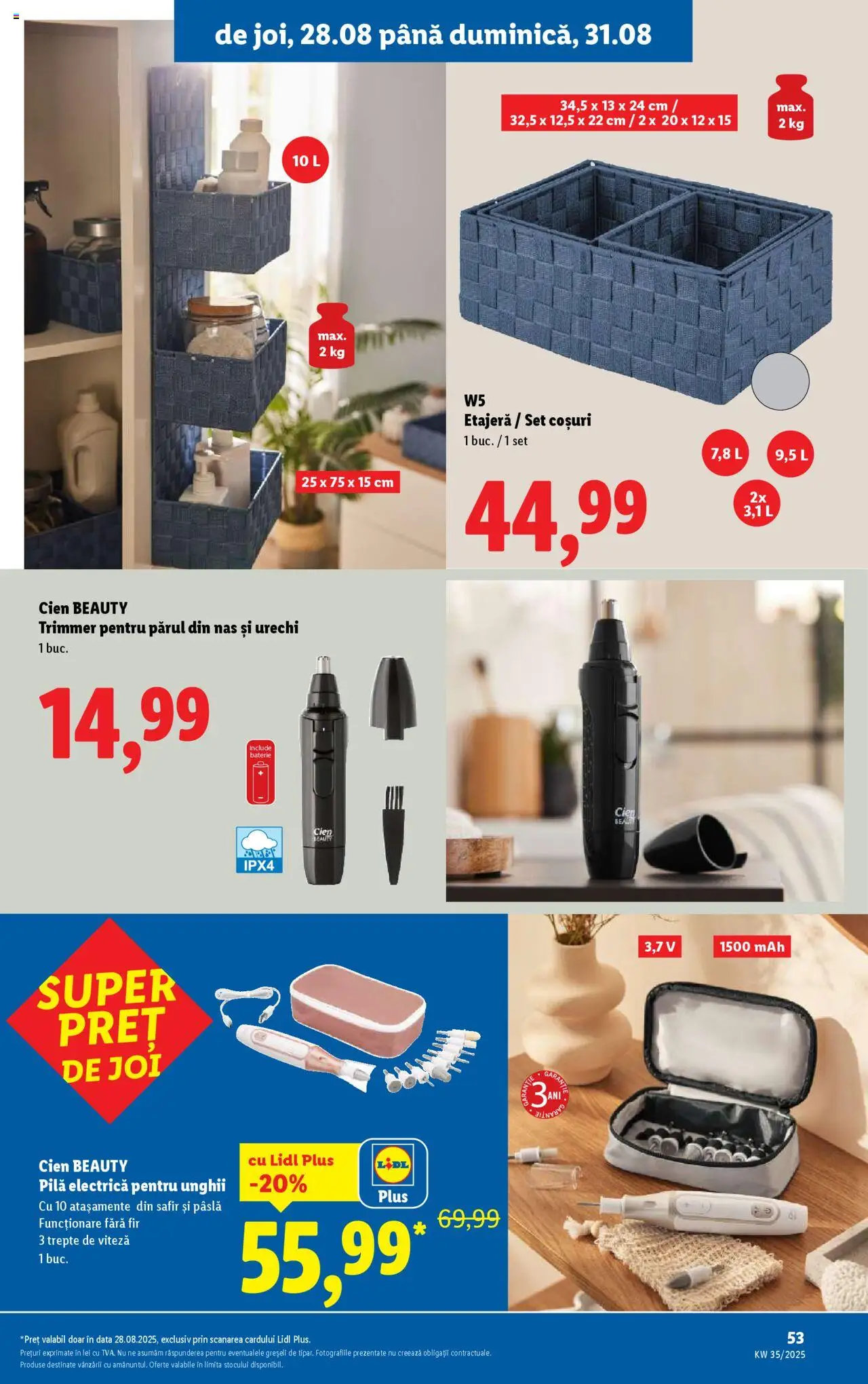 Catalog LIDL 25 - 30 August 2025 | Pagina 67 | Produse: Trimmer, Baterie, Etajeră