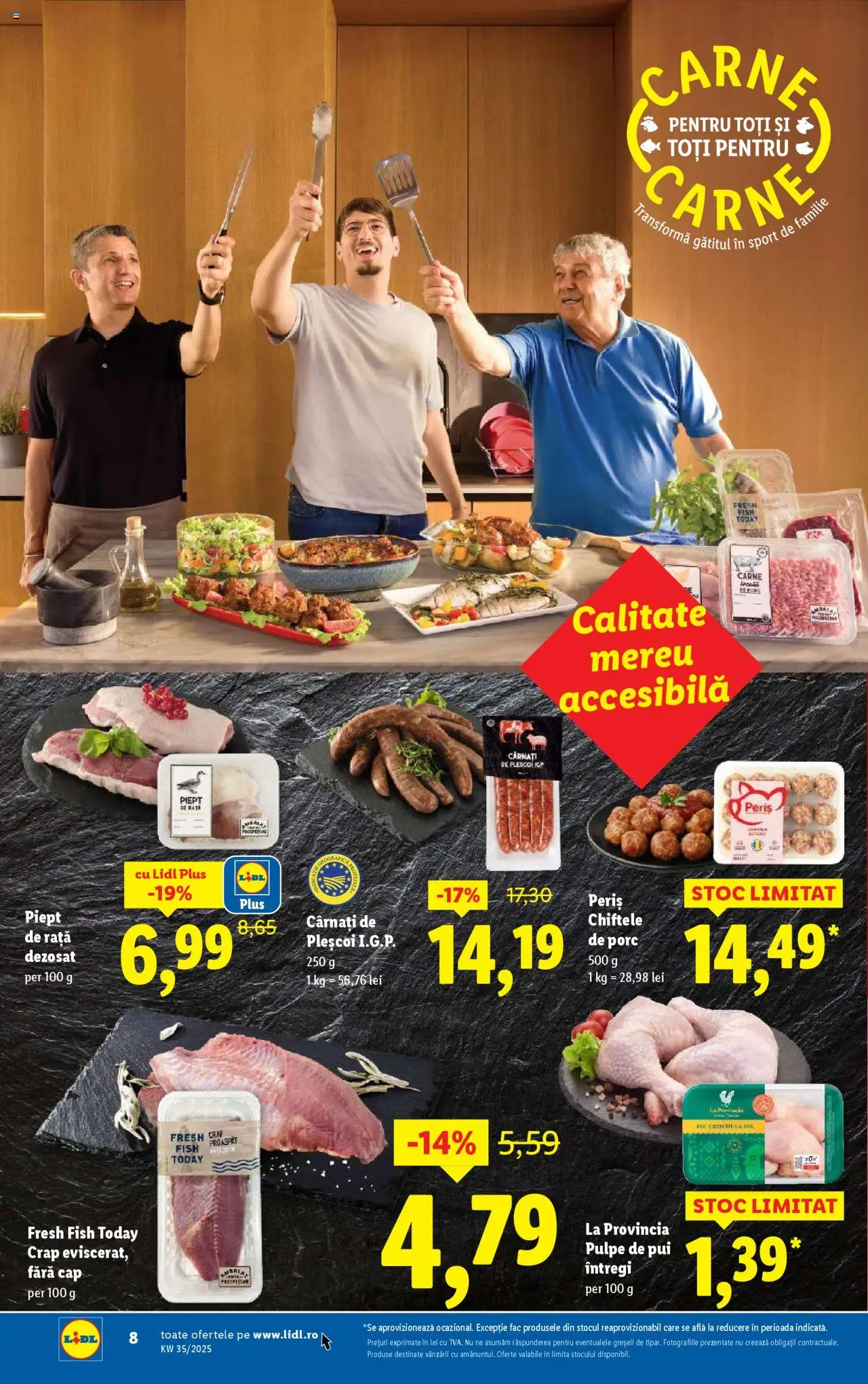Catalog LIDL 25 - 30 August 2025 | Pagina 8 | Produse: Hacıyatmaz Kedi Oyuncağı, Rață, Chiftele, Cârnați