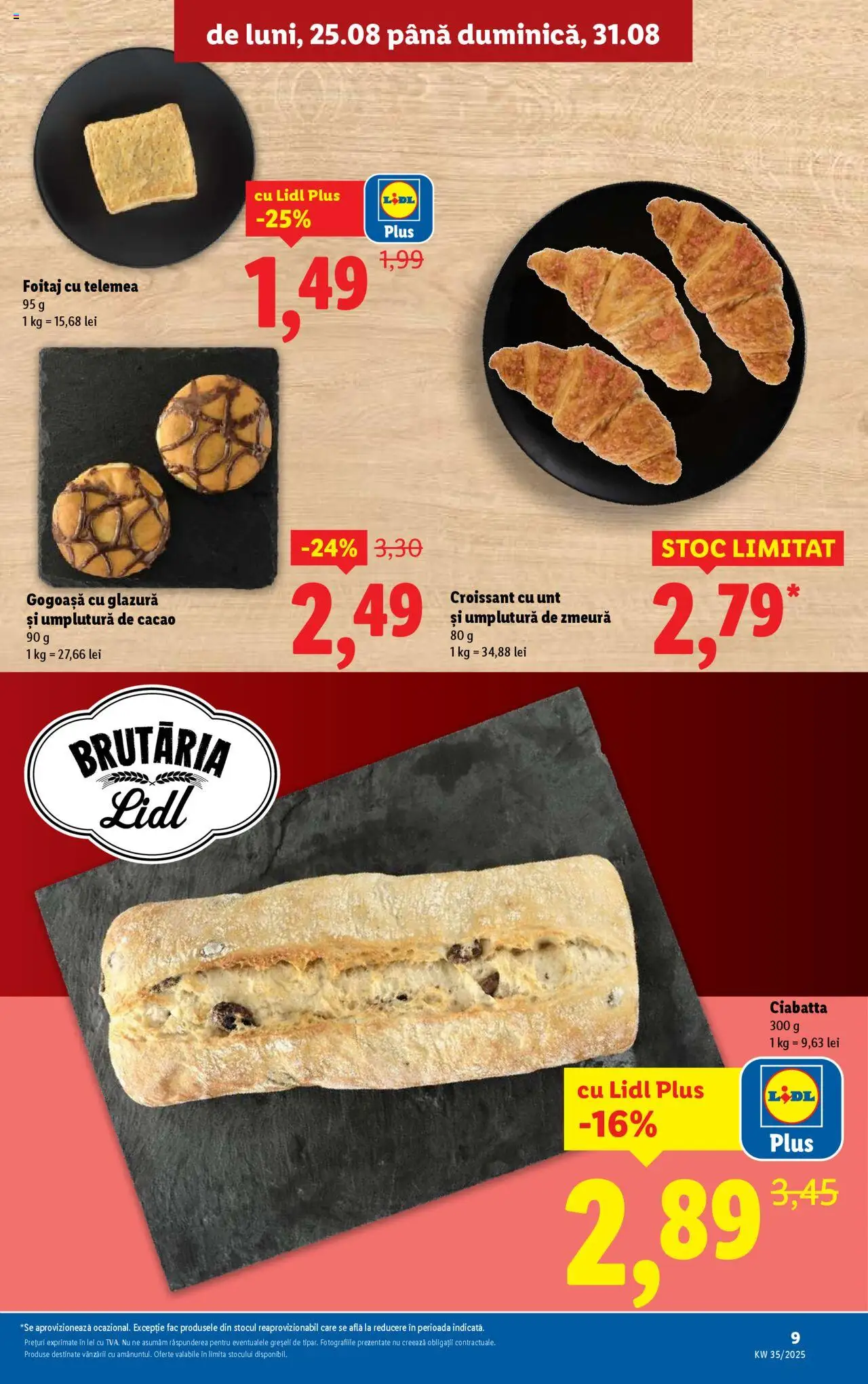 Catalog LIDL 25 - 30 August 2025 | Pagina 9 | Produse: Zmeură, Divan, Unt, Cacao