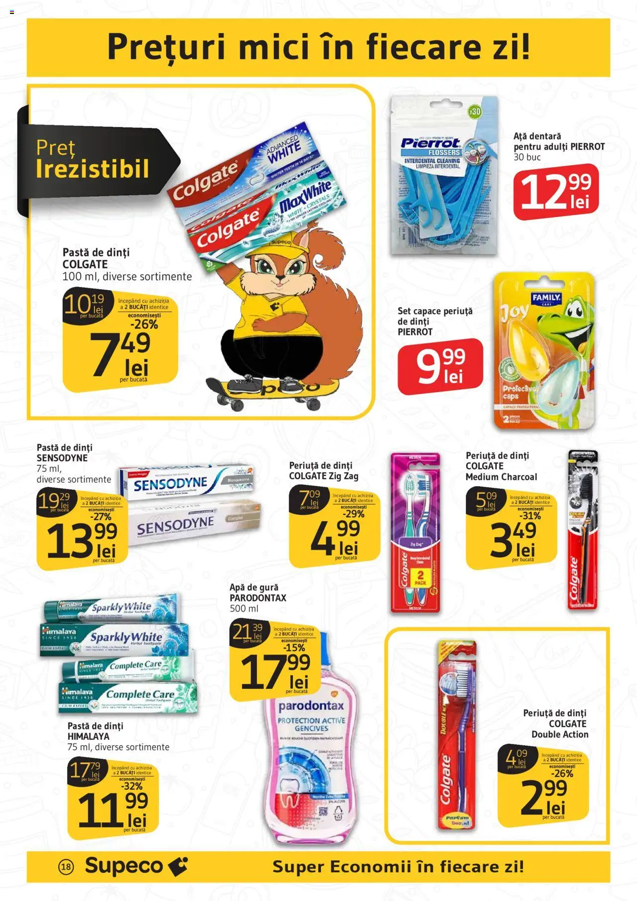 Catalog Supeco 21 August - 2 Septembrie 2025 | Pagina 18 | Produse: Ață dentară, Mici, Periuță de dinți, Apă de gură