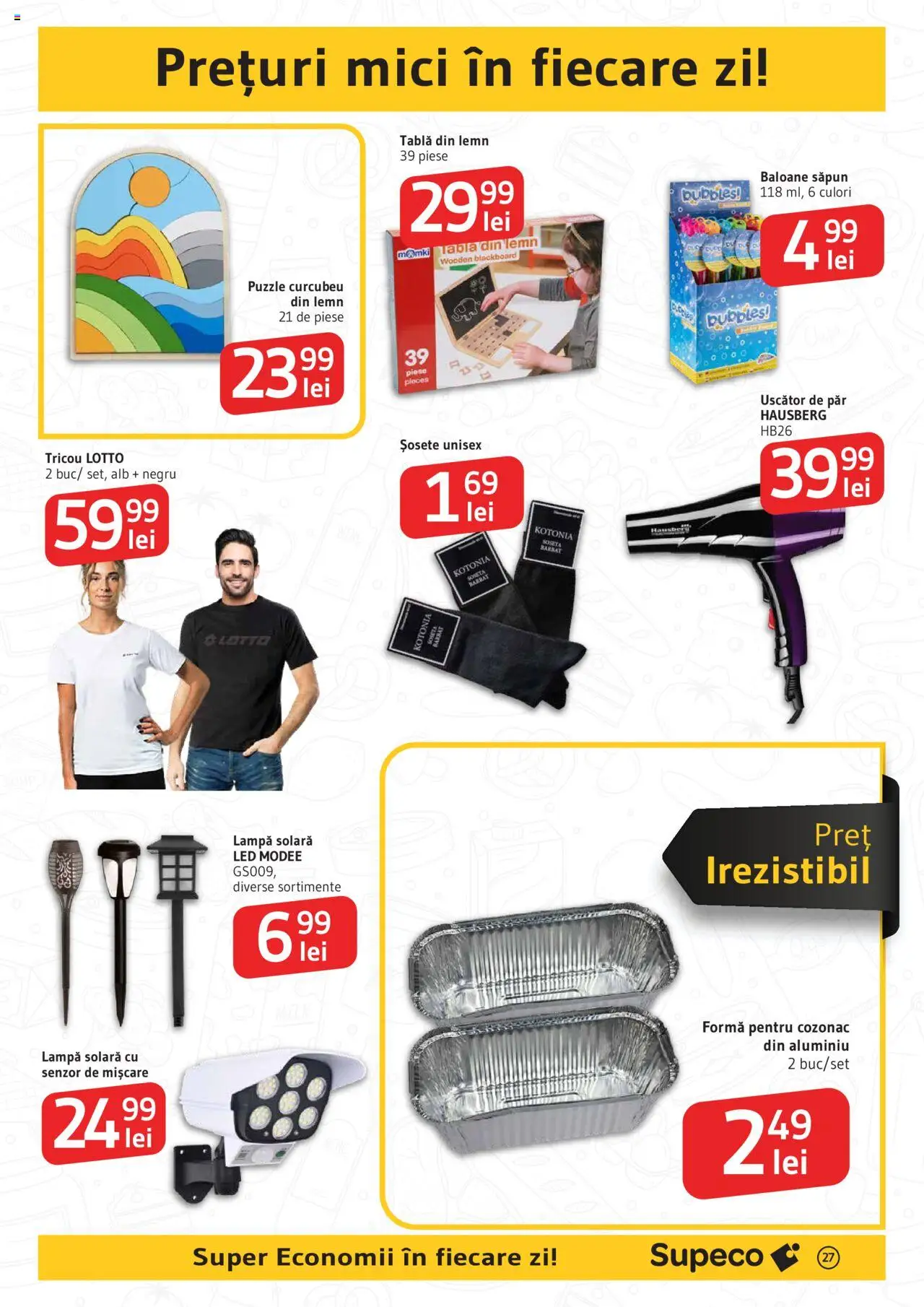 Catalog Supeco 21 August - 2 Septembrie 2025 | Pagina 27 | Produse: Babak, Lampă, Tricou, Șosete