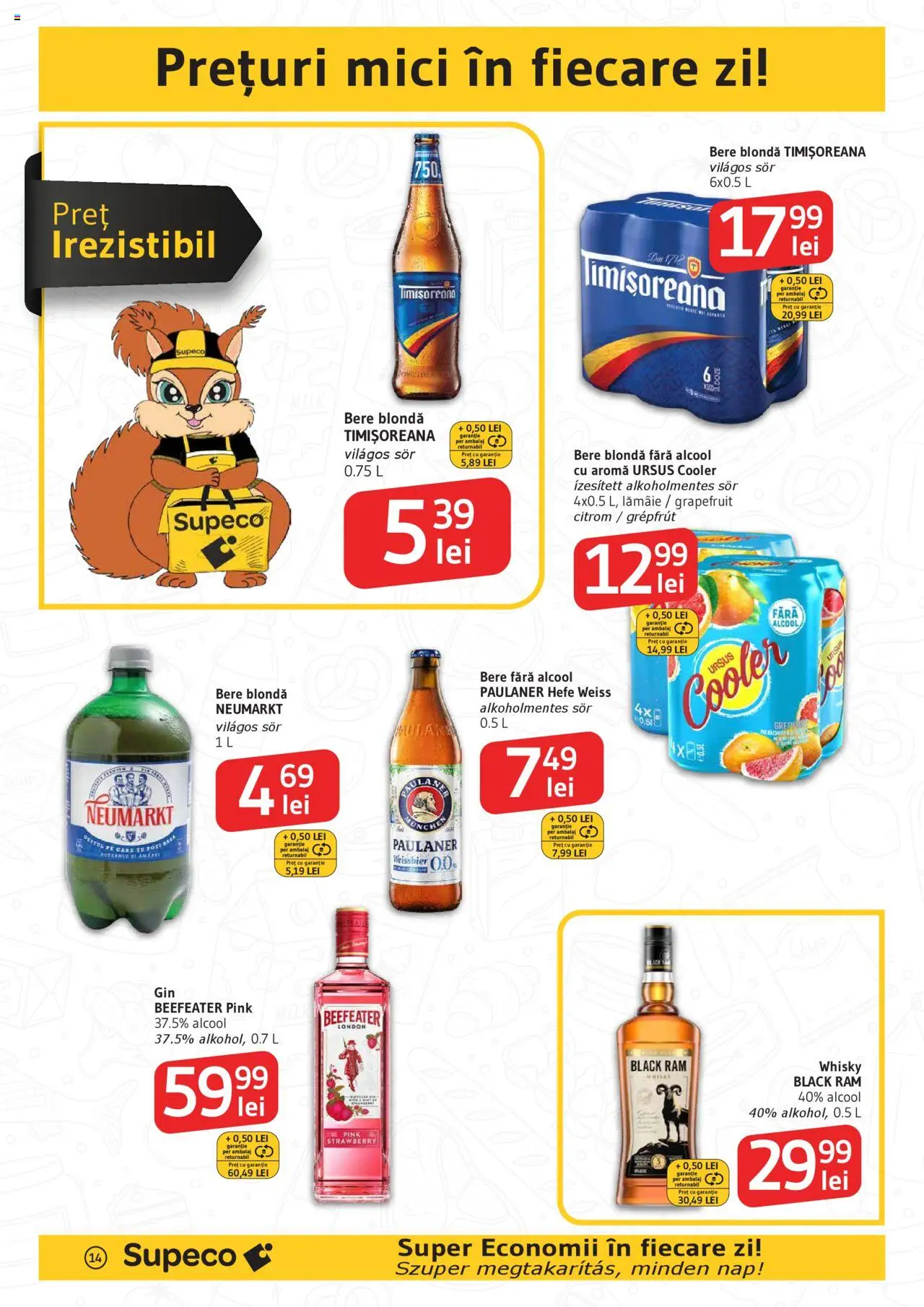 Catalog Supeco 21 August - 2 Septembrie 2025 | Pagina 14 | Produse: Mici, Bere, Grepfrut, Lămâie