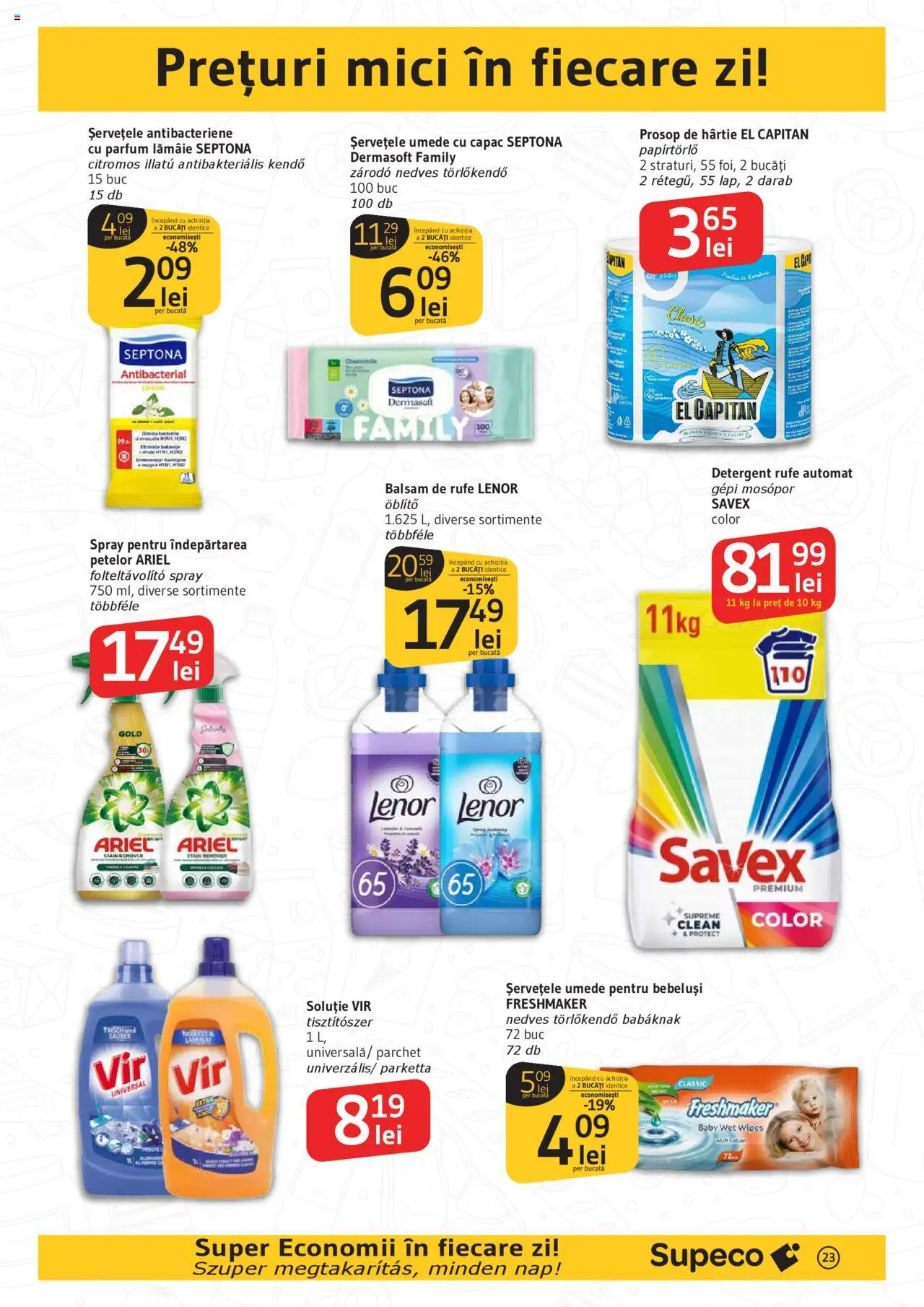 Catalog Supeco 21 August - 2 Septembrie 2025 | Pagina 23 | Produse: Pomelo, Balsam de rufe, Șervețele umede, Șervețele antibacteriene