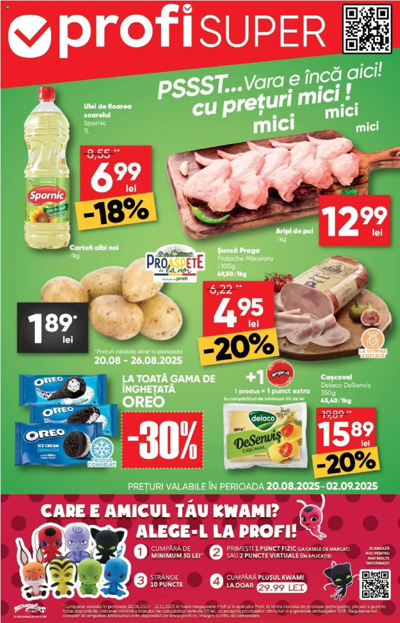 Catalog Profi 20 August - 1 Septembrie 2025 | Pagina 1 | Produse: Light Kedi Konservesi, Cașcaval, Mici, Ulei
