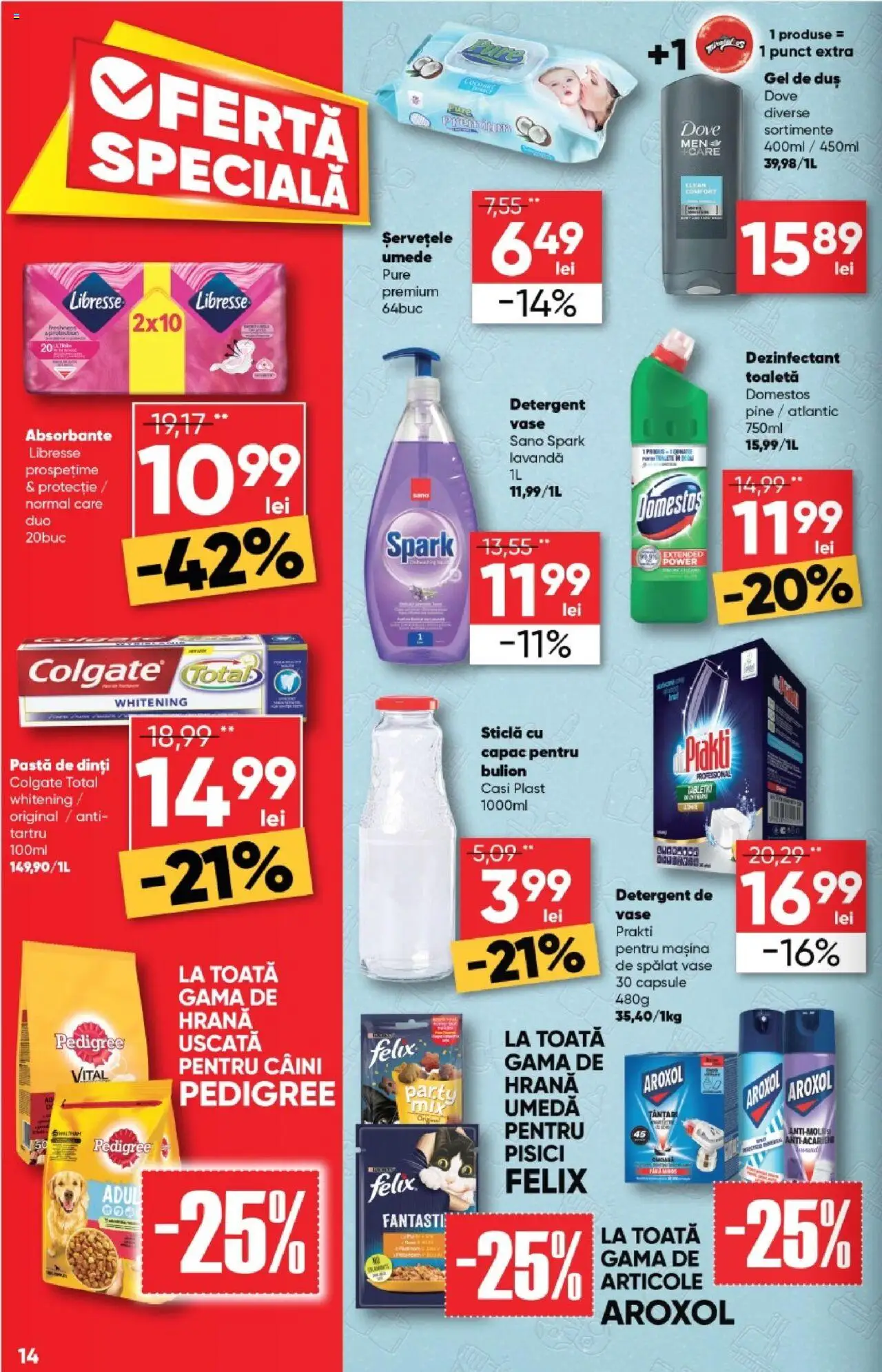Catalog Profi 20 August - 1 Septembrie 2025 | Pagina 14 | Produse: Toaletă, Duș, Gel de duș, Pastă de dinți