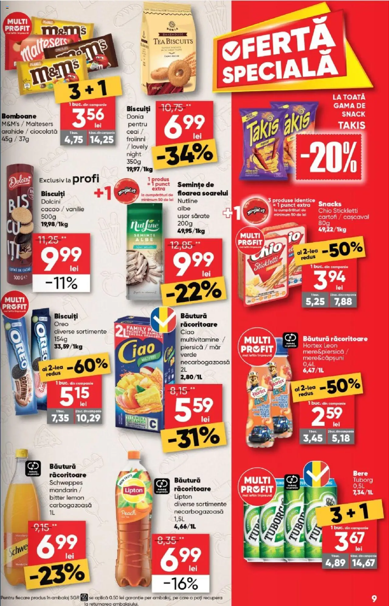 Catalog Profi 20 August - 1 Septembrie 2025 | Pagina 9 | Produse: Piersică, Cremă, Ciocolată, Bant