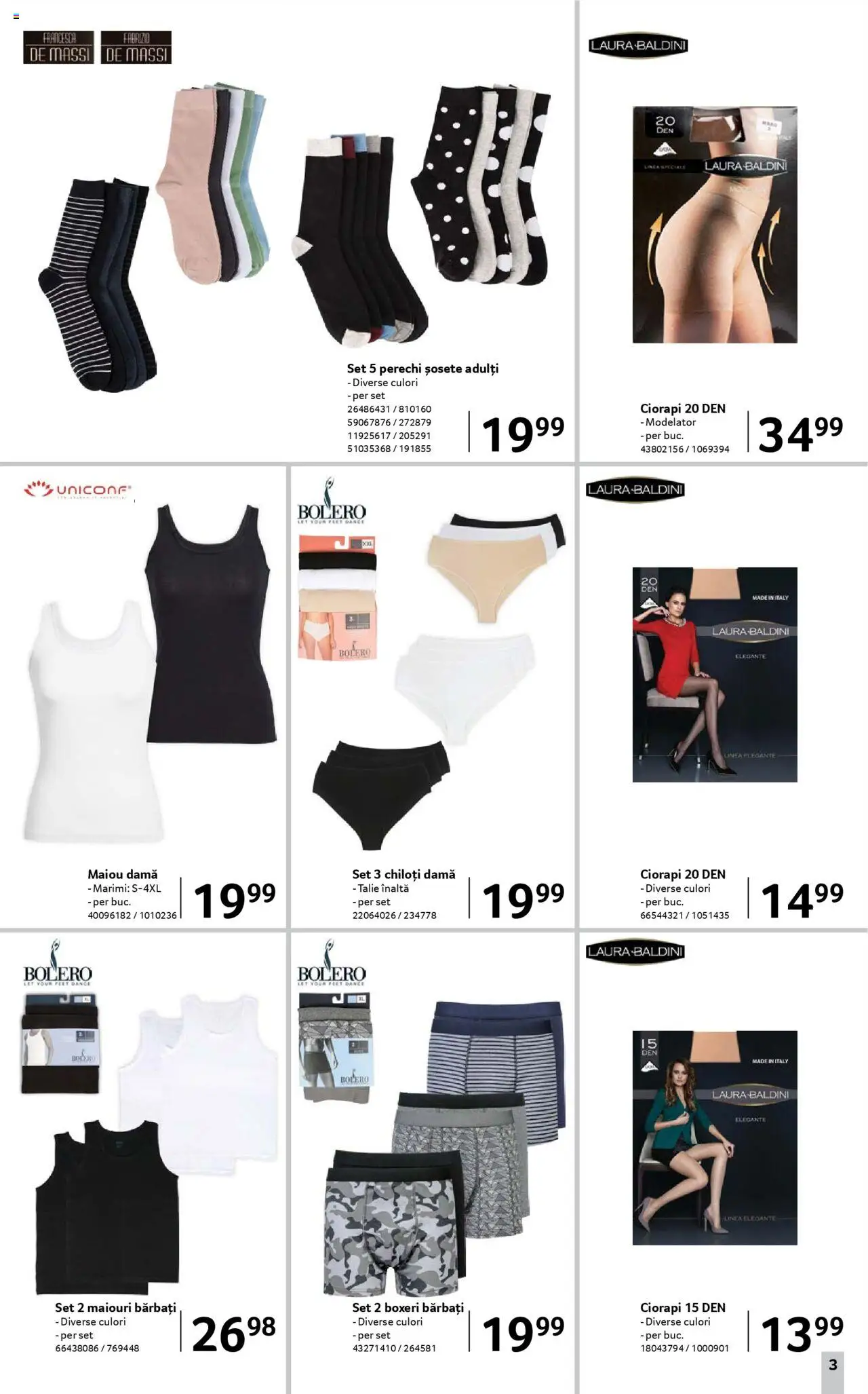 Catalog Selgros 22 August - 3 Septembrie 2025 | Pagina 3 | Produse: Maiou, Chiloți, Șosete, Boxeri