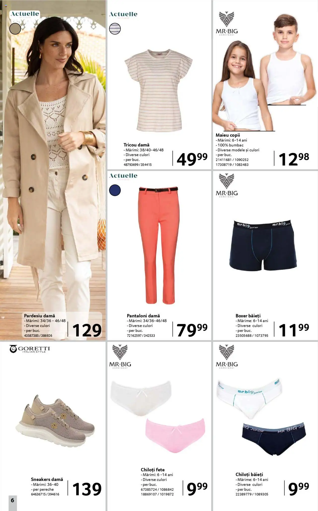 Catalog Selgros 22 August - 3 Septembrie 2025 | Pagina 6 | Produse: Delgeç, Tricou, Pantaloni, Chiloți