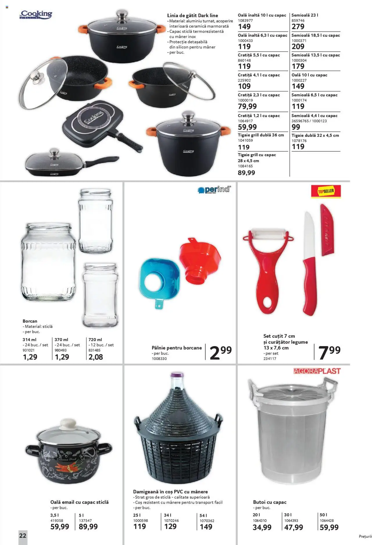 Catalog Selgros 22 August - 3 Septembrie 2025 | Pagina 22 | Produse: Oală, Mâner, Cuțit, Borcan