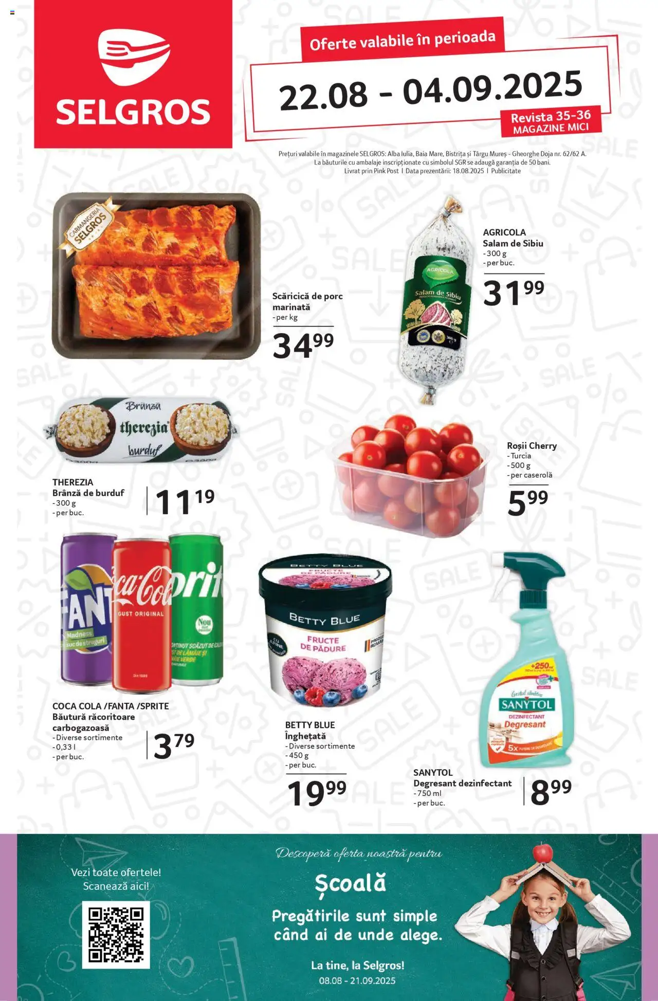 Catalog Selgros 22 August - 3 Septembrie 2025 | Pagina 1 | Produse: Struguri, Amerikan servis, Salam, Fructe