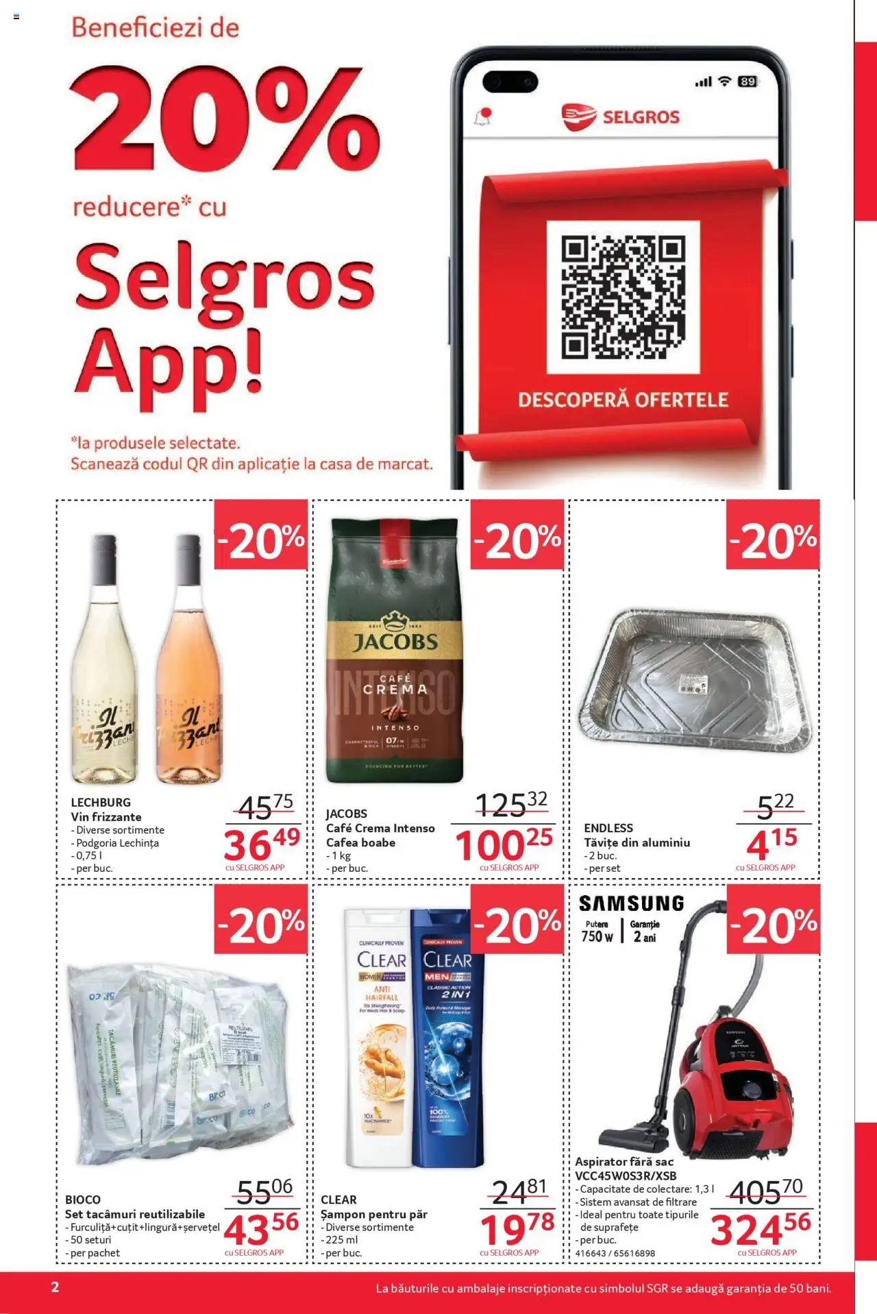 Catalog Selgros 22 August - 3 Septembrie 2025 | Pagina 2 | Produse: Aspirator, Șampon, Cremă, Vin