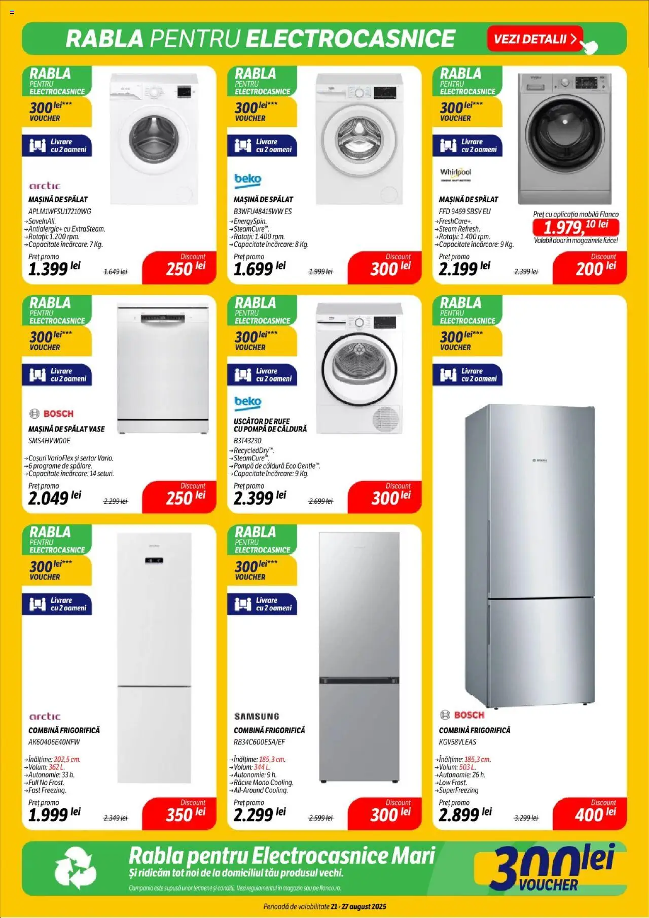 Catalog Flanco 21 - 26 August 2025 | Pagina 14 | Produse: Mașină De Spălat, Uscător, Mașină De Spălat Vase, Combină frigorifică
