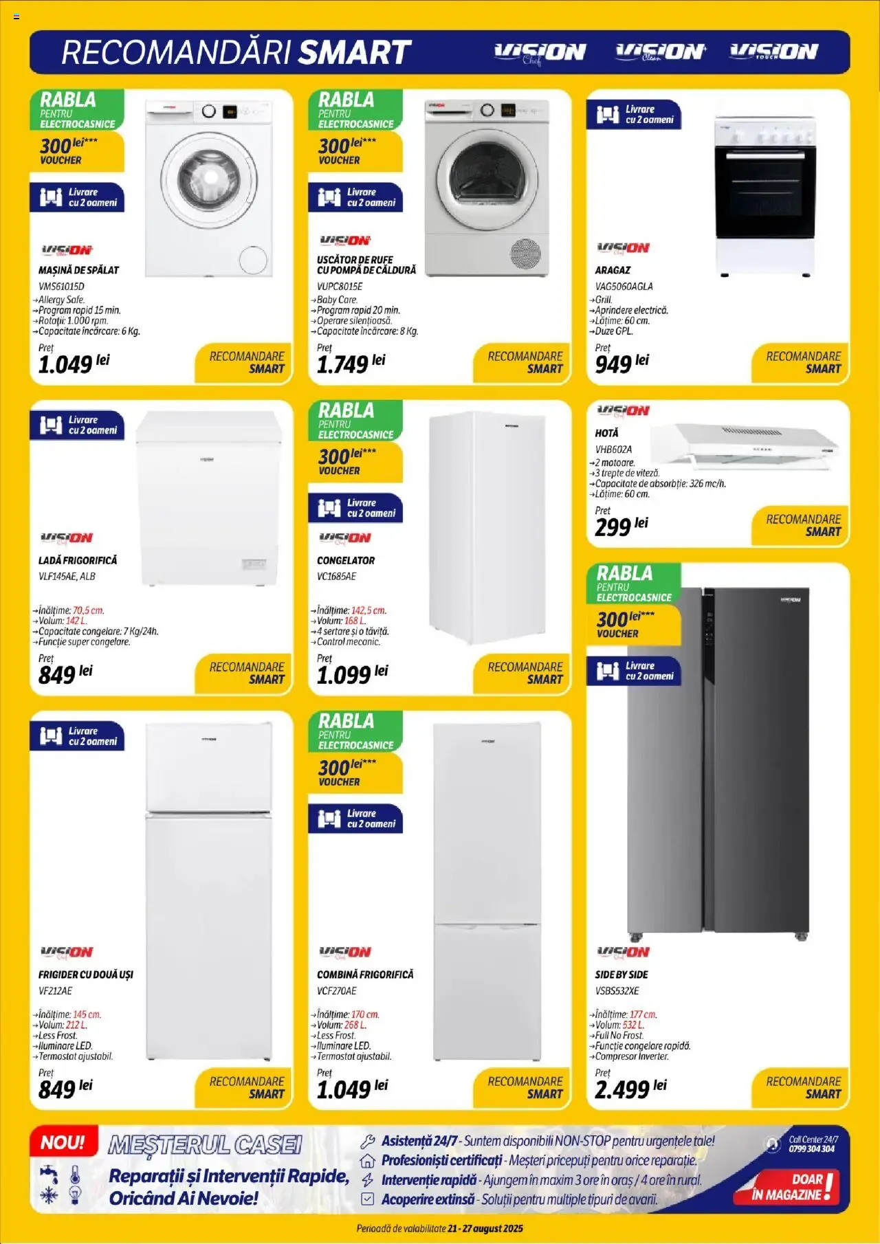 Catalog Flanco 21 - 26 August 2025 | Pagina 19 | Produse: Hotă, Mașină De Spălat, Grill, Combină frigorifică