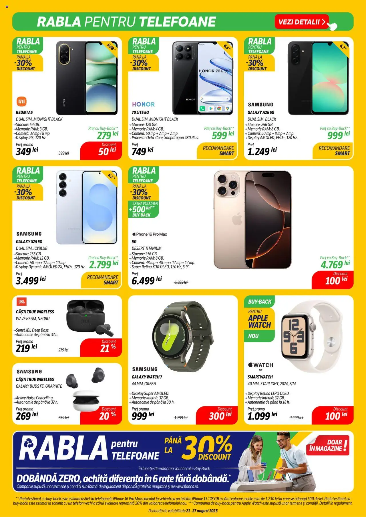 Catalog Flanco 21 - 26 August 2025 | Pagina 9 | Produse: Telefon, Memorie, Căști, Smartwatch
