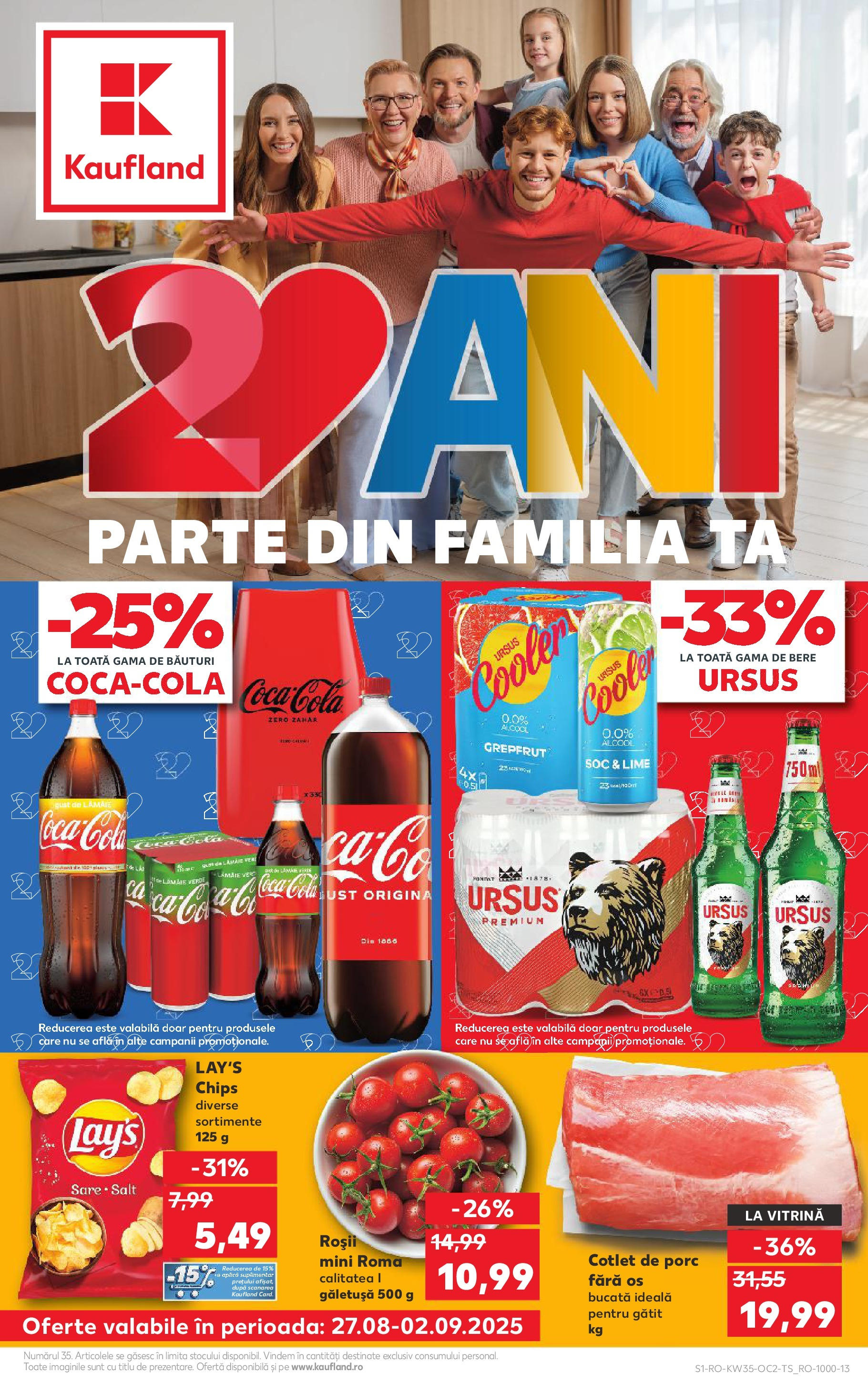 Catalog Kaufland 27 August - 1 Septembrie 2025 | Pagina 1 | Produse: Lime, Lait de coco, Bere, Grepfrut