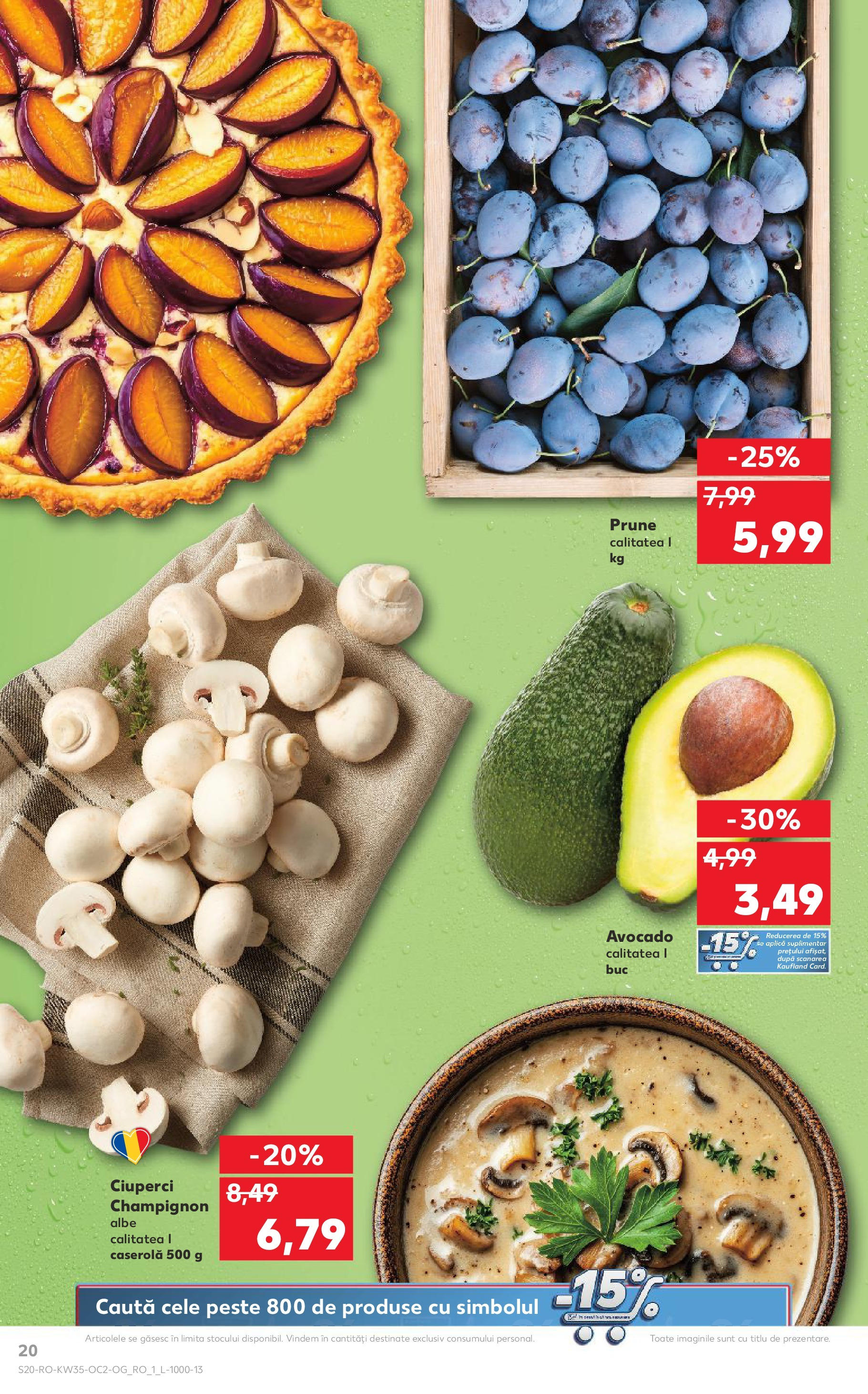 Catalog Kaufland 27 August - 1 Septembrie 2025 | Pagina 20 | Produse: Ciuperci, Pește, Prune, Avocado