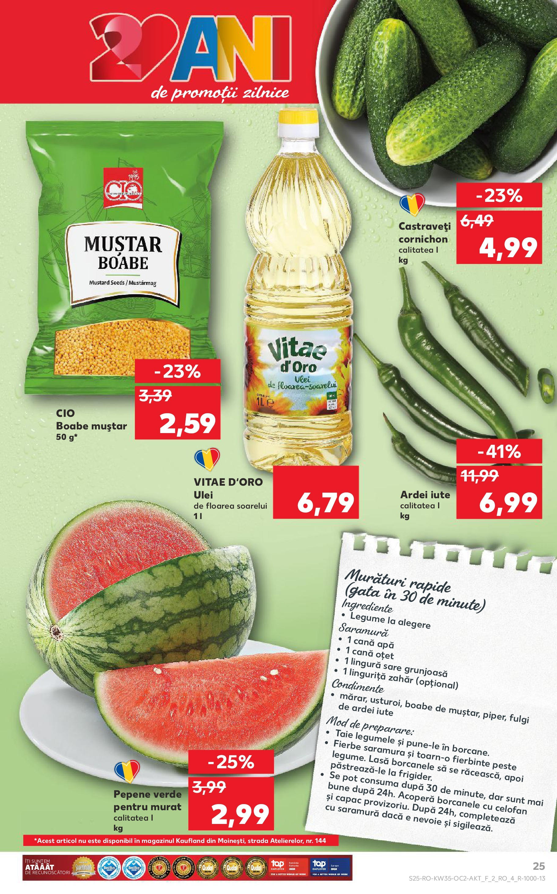 Catalog Kaufland 27 August - 1 Septembrie 2025 | Pagina 25 | Produse: Ardei, Condimente, Apă, Bant