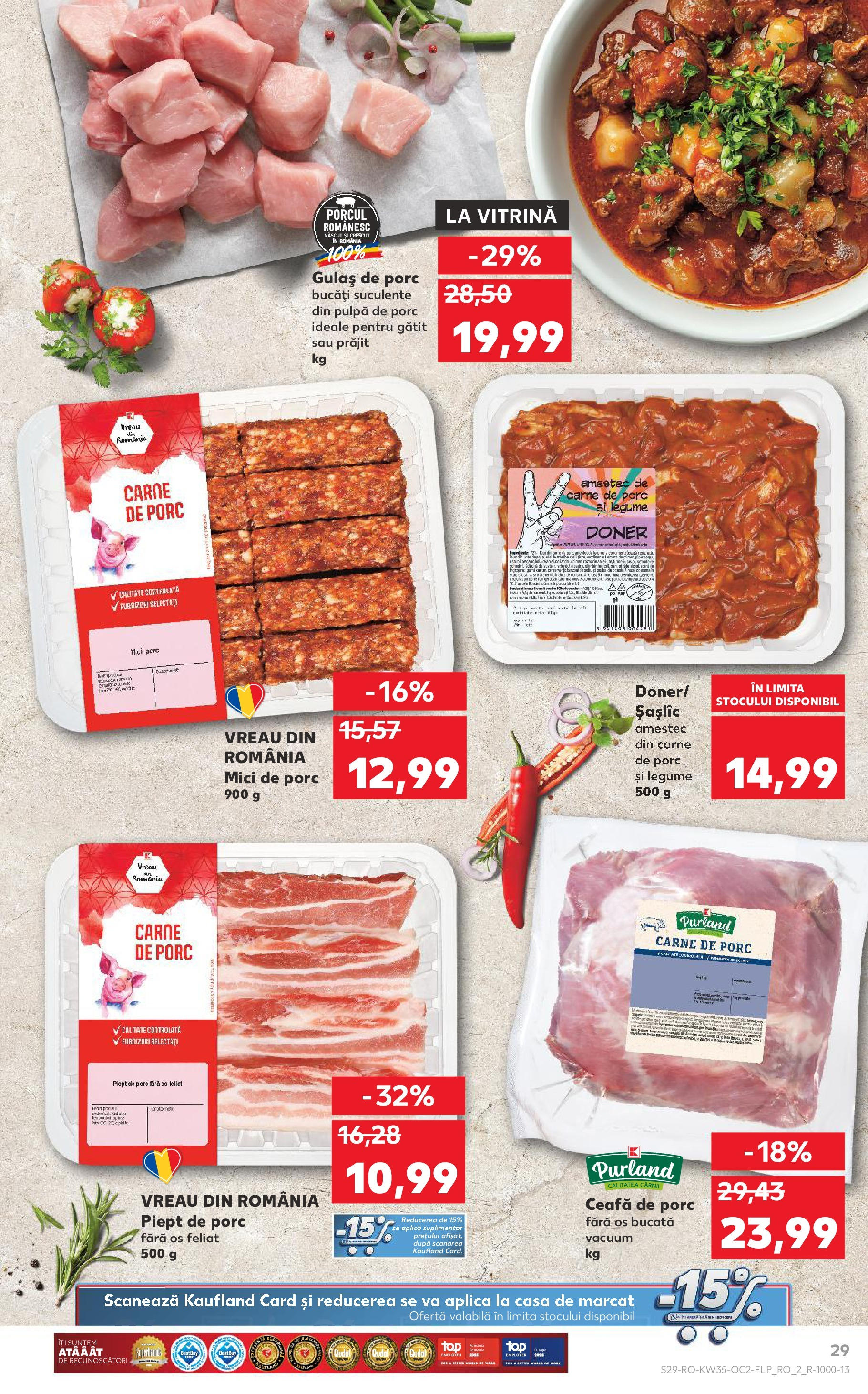 Catalog Kaufland 27 August - 1 Septembrie 2025 | Pagina 29 | Produse: Keçeli kalem, Mici, Carne De Porc, Legume