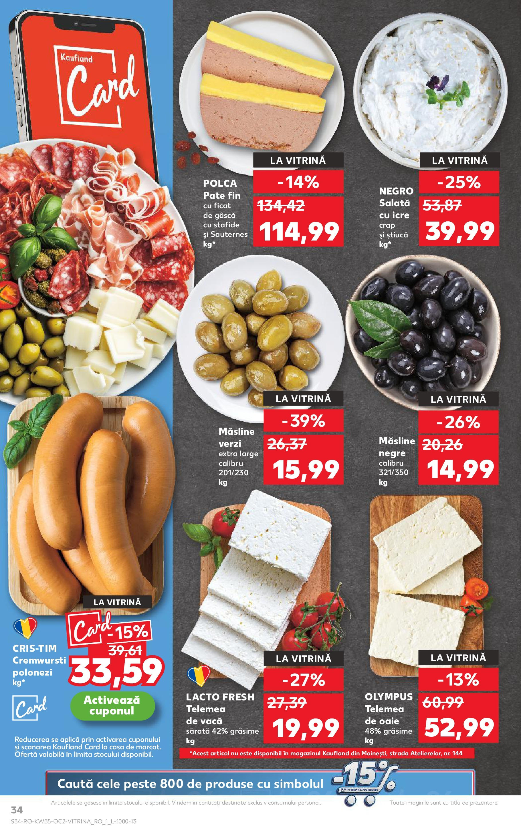 Catalog Kaufland 27 August - 1 Septembrie 2025 | Pagina 34 | Produse: Pate, Vitrină, Pește, Salată
