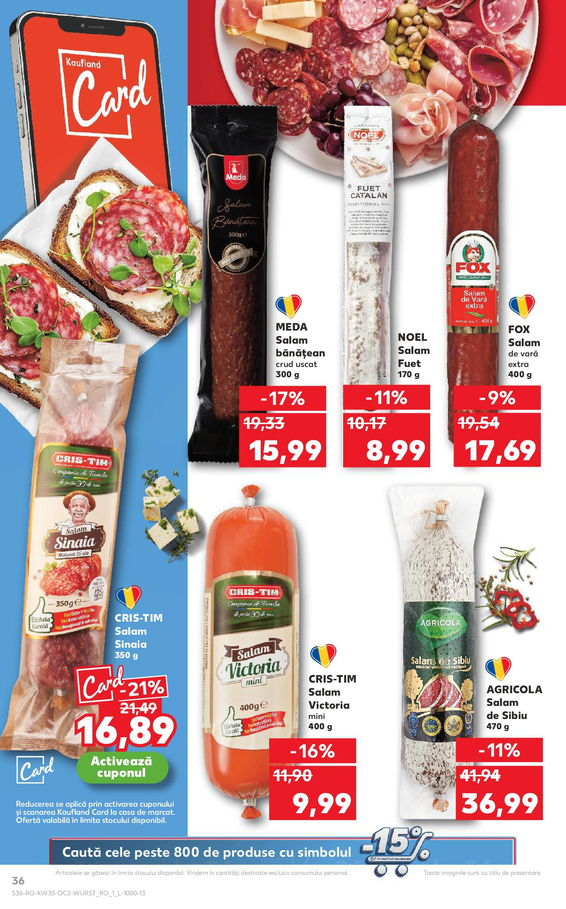 Catalog Kaufland 27 August - 1 Septembrie 2025 | Pagina 36 | Produse: Salam, Pește