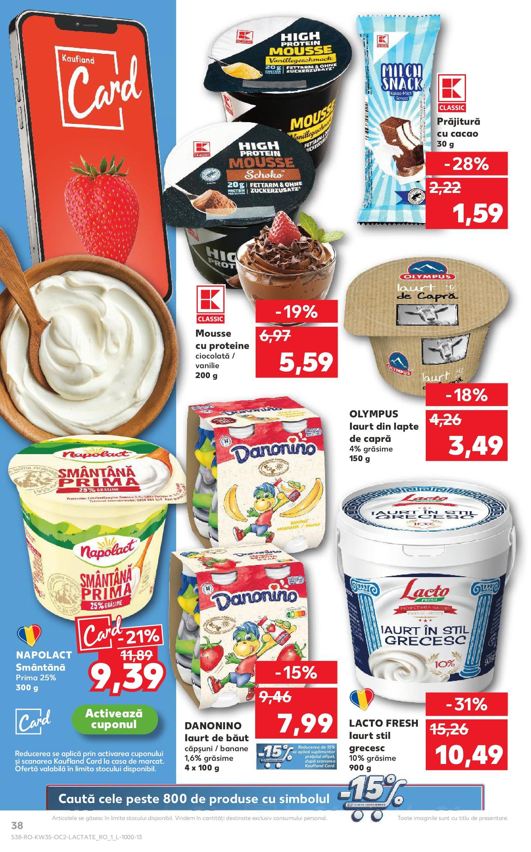 Catalog Kaufland 27 August - 1 Septembrie 2025 | Pagina 38 | Produse: Masaüstü kılıfı, Banane, Cacao, Smântână