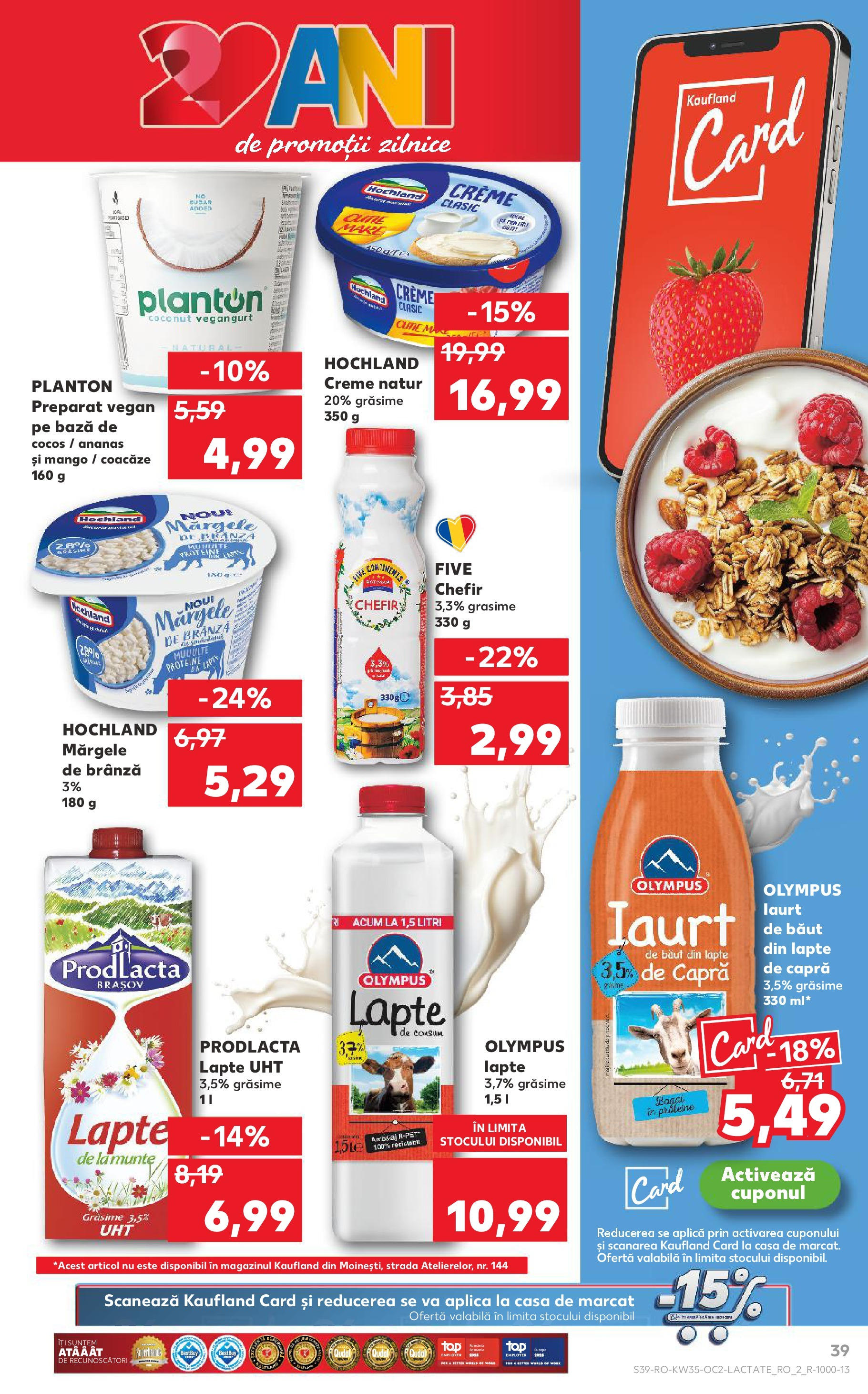 Catalog Kaufland 27 August - 1 Septembrie 2025 | Pagina 39 | Produse: Masaüstü kılıfı, Brânză, Ananas, Mango
