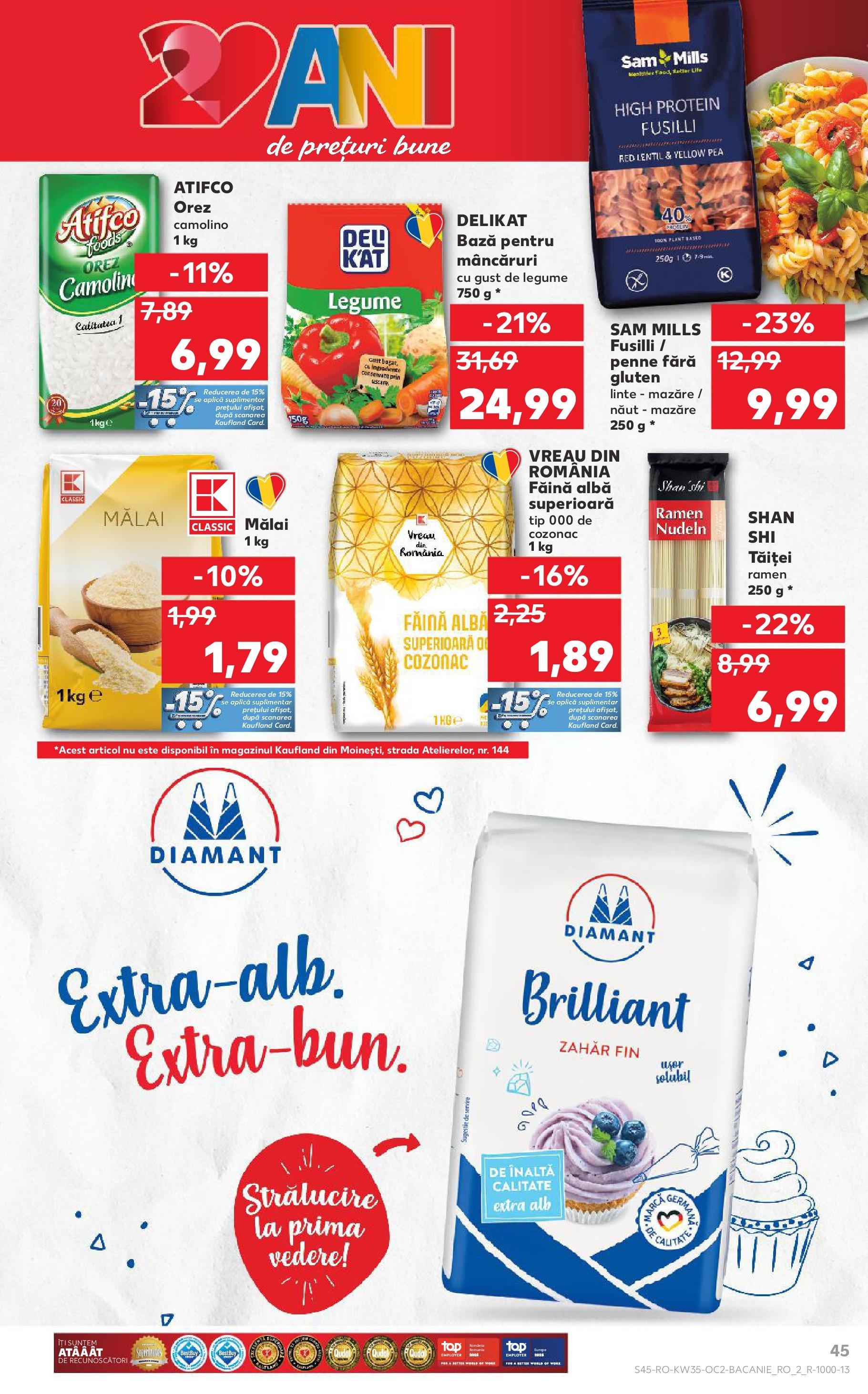 Catalog Kaufland 27 August - 1 Septembrie 2025 | Pagina 45 | Produse: Mazăre, Făină, Noodles, Legume
