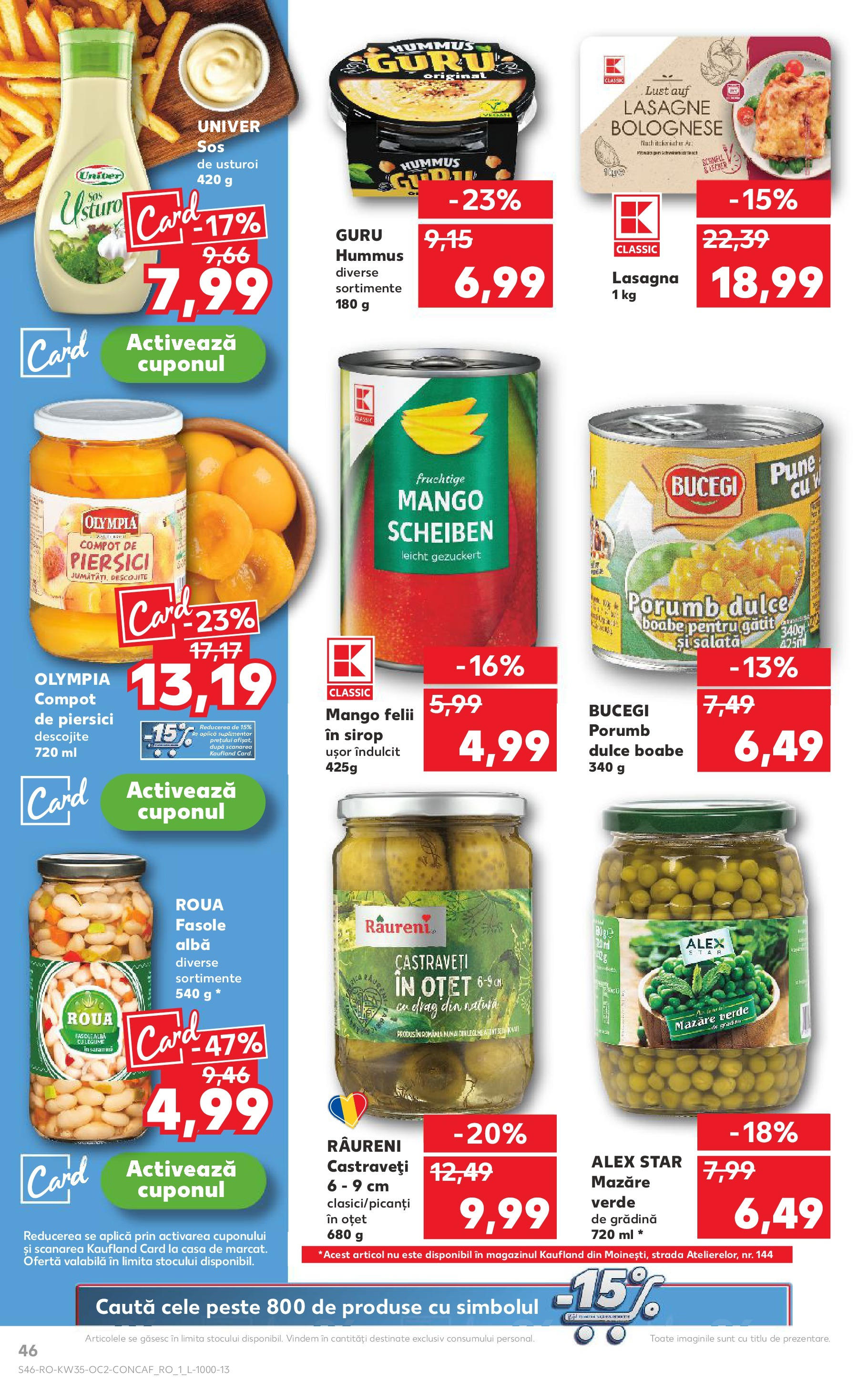 Catalog Kaufland 27 August - 1 Septembrie 2025 | Pagina 46 | Produse: Lasagna, Oțet, Fasole albă, Sos