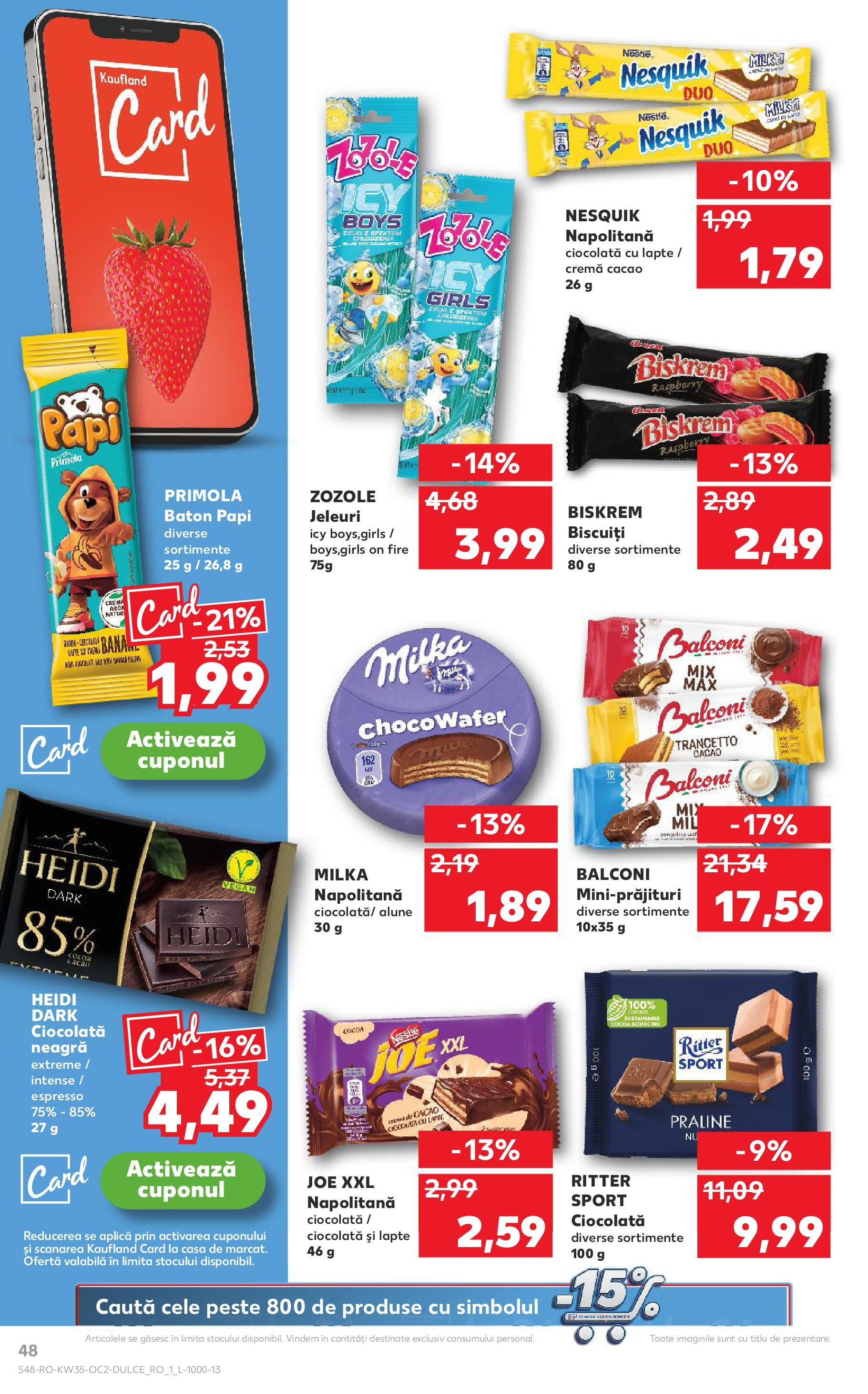 Catalog Kaufland 27 August - 1 Septembrie 2025 | Pagina 48 | Produse: Lapte, Ciocolată, Cacao, Jeleuri