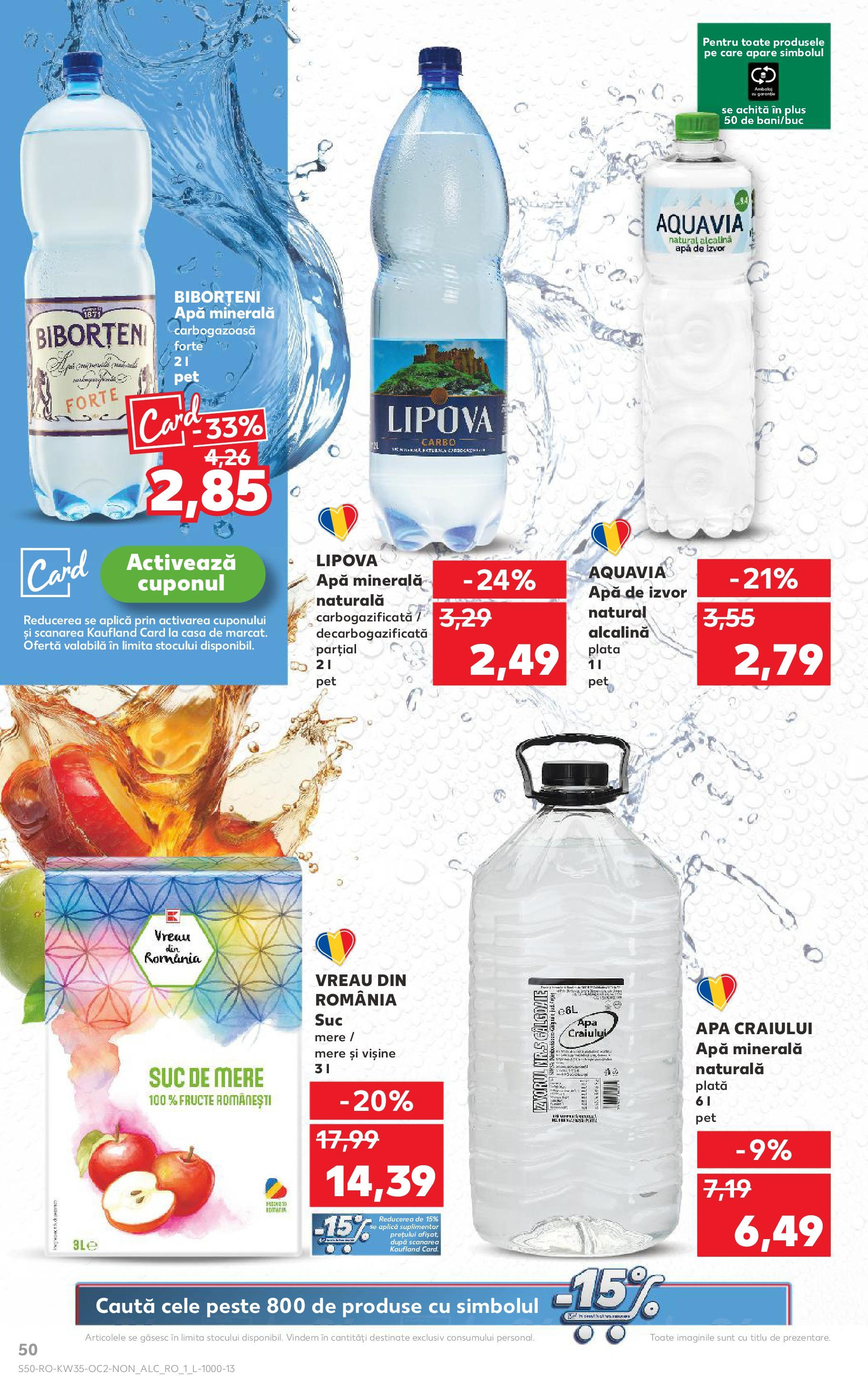 Catalog Kaufland 27 August - 1 Septembrie 2025 | Pagina 50 | Produse: Yazı tahtası kalemi, Suc, Apă, Fructe