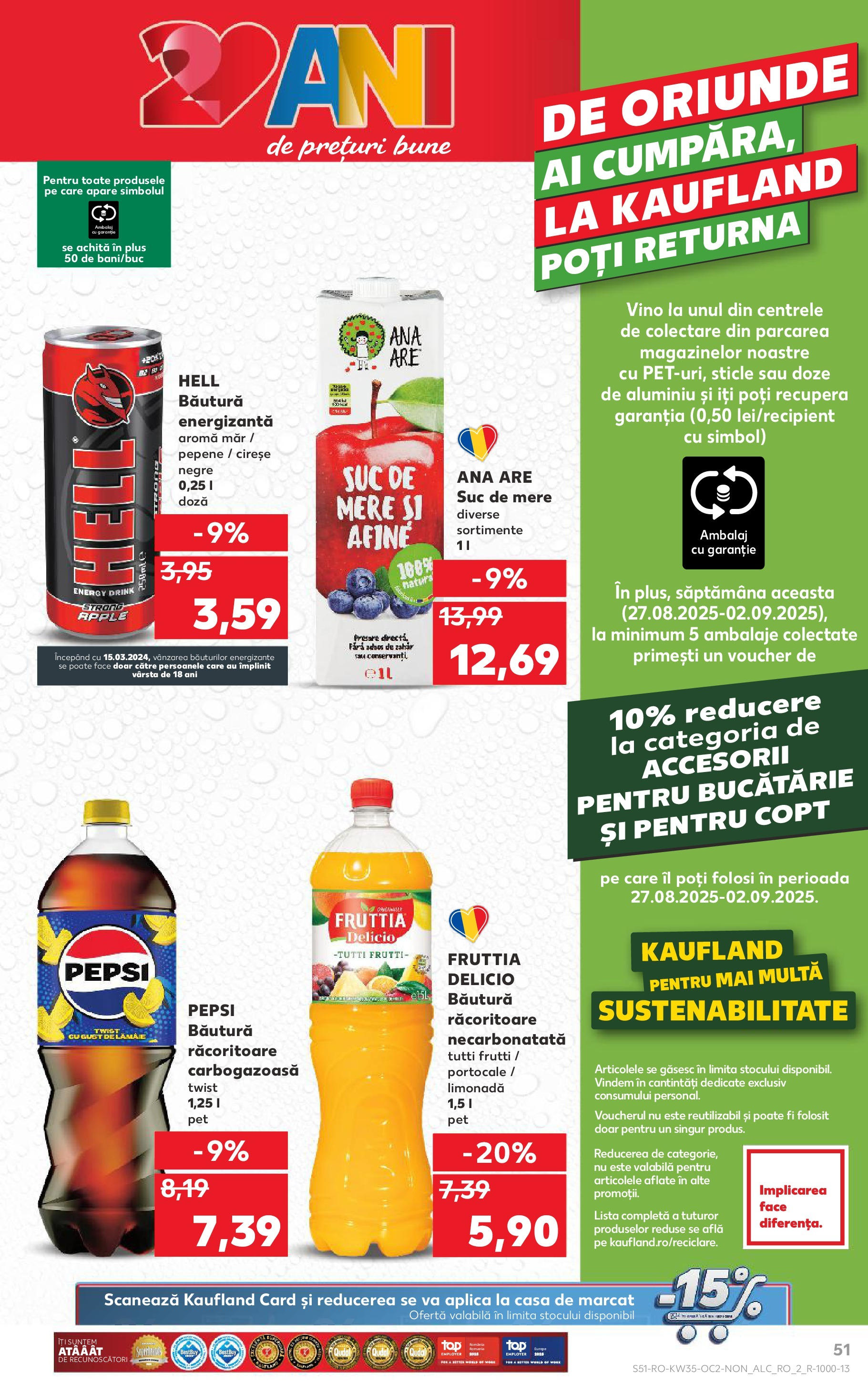 Catalog Kaufland 27 August - 1 Septembrie 2025 | Pagina 51 | Produse: Mere, Portocale, Cireșe, Zahăr